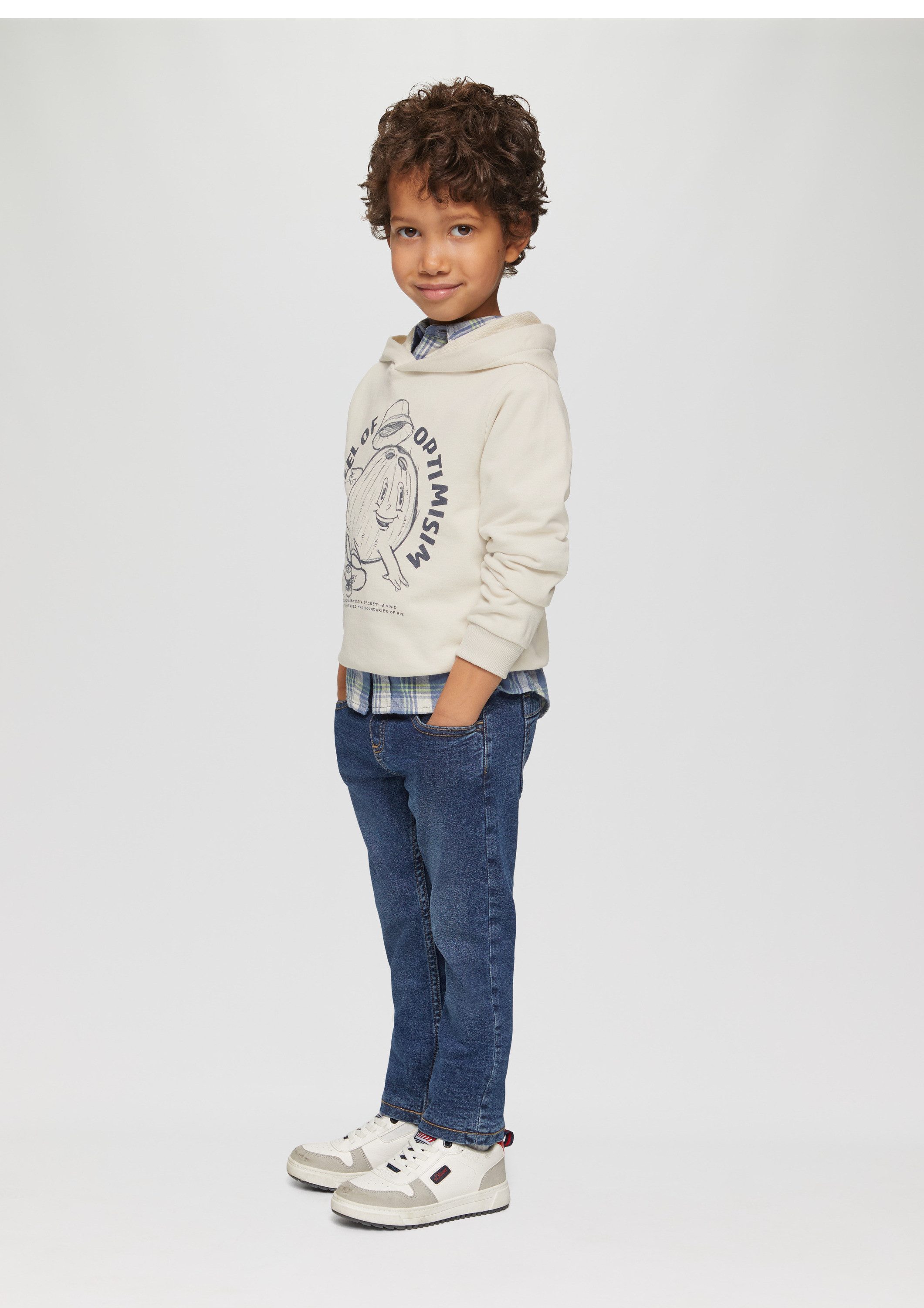 s.Oliver Sweatshirt Sweatshirt Oversized Hoodie mit Frontprint