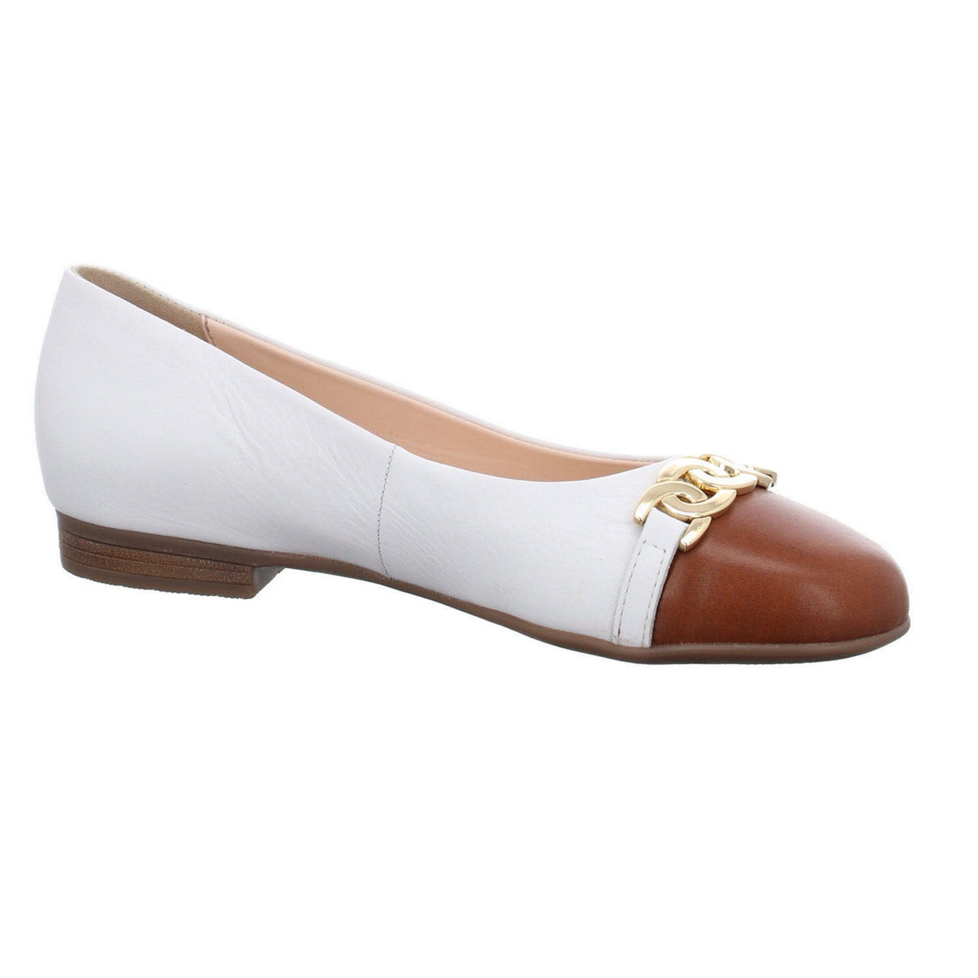 Bequem weiß Ballerina Sardinia Flats Glattleder 044948 Ballerina Schuhe Ballerinas Ara