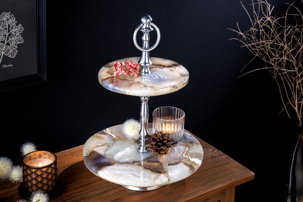 riess-ambiente Dekoetagere NOBLE 35cm silber / mehrfarbig (Einzelartikel, 1 günstig online kaufen