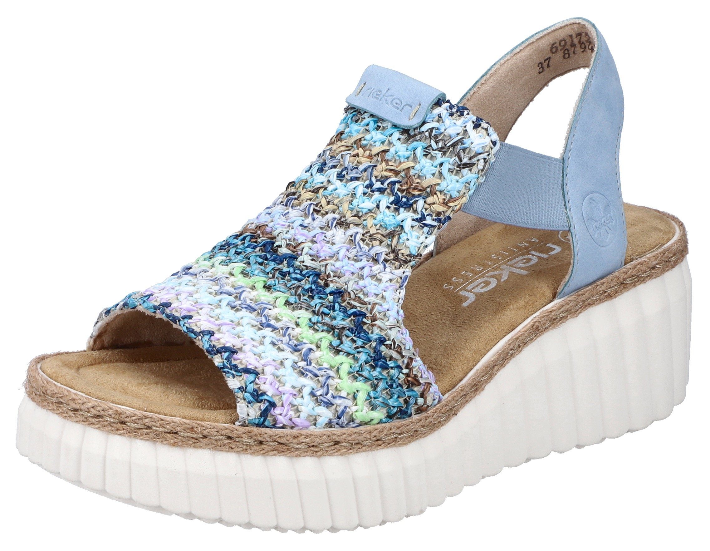 Rieker Plateausandaletten, Sommerschuh, Sandale, Plateauabsatz, mit Gummizu günstig online kaufen