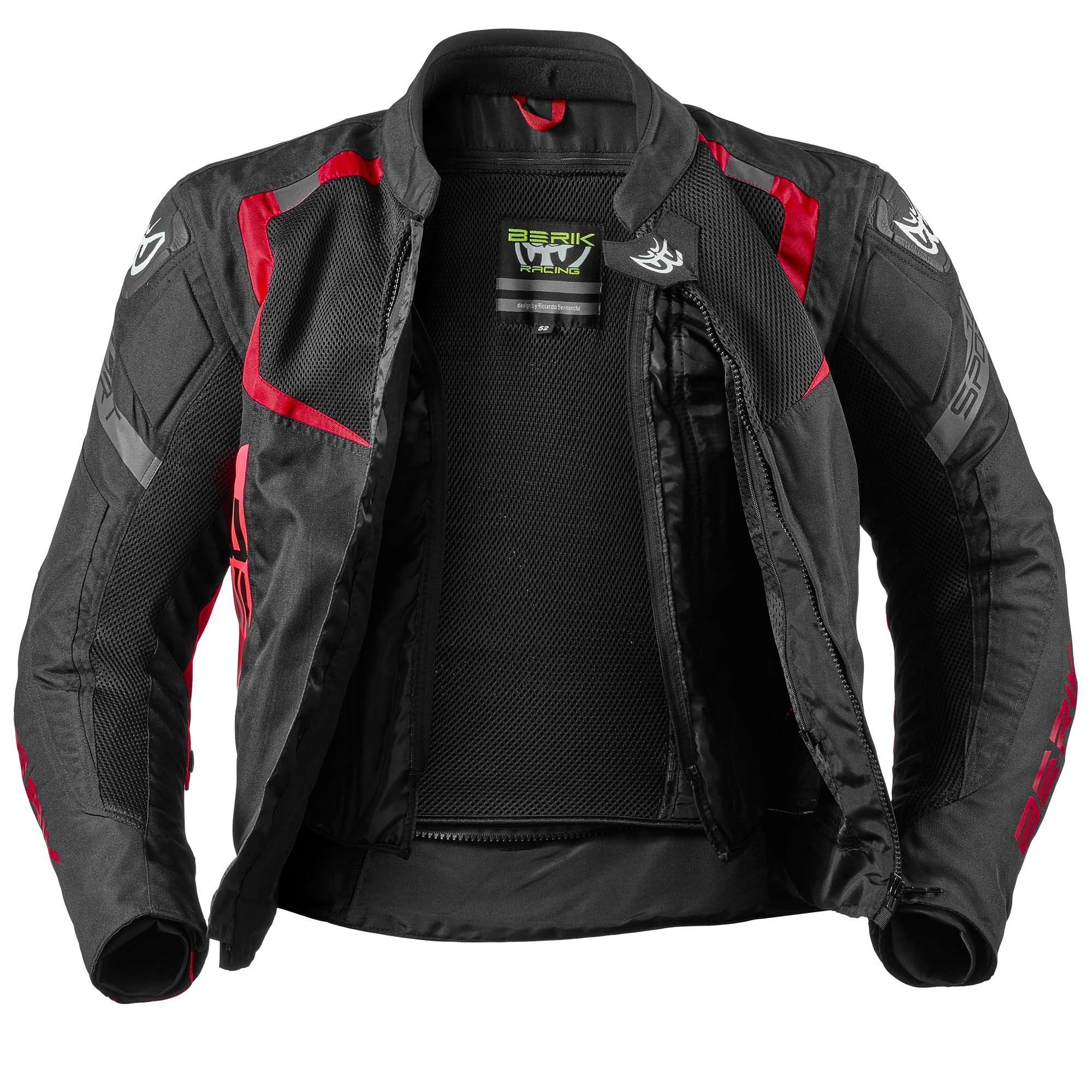 Berik Motorradjacke X-Speed 2 Motorrad Textiljacke Verbindungsreißverschluss,Ellenbogenprotektoren enthalten,herausn