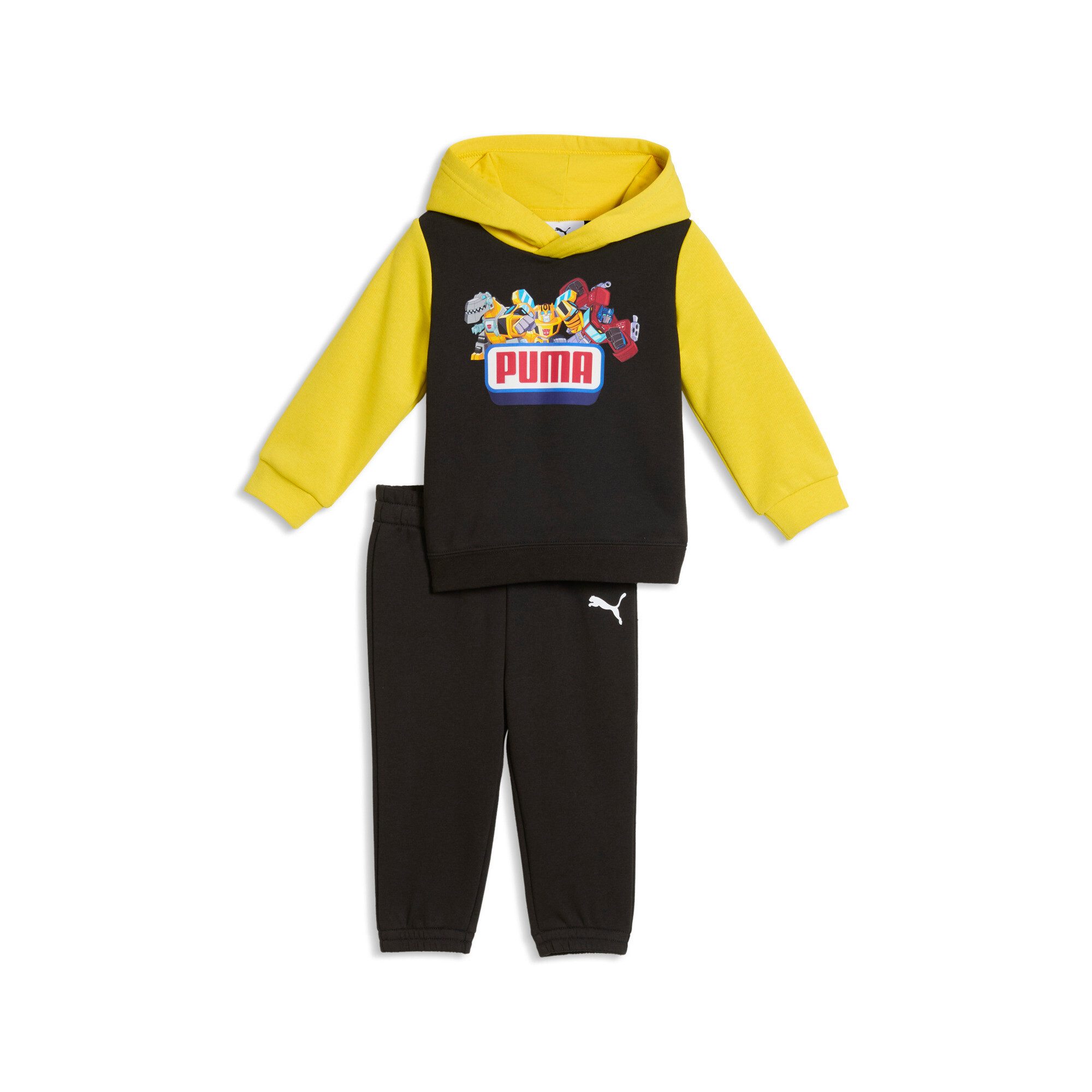 PUMA Trainingsanzug X TRANSFORMERS MINICATS LOUNGEWEAR SET INF (2-tlg), zweiteiliges Set, Langarm-Oberteil, mit Print, aus Baumwollmischung