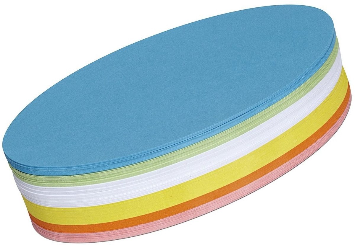 MAUL Moderationskoffer Moderationskarten Oval 110x190mm sortiert VE=250 stück
