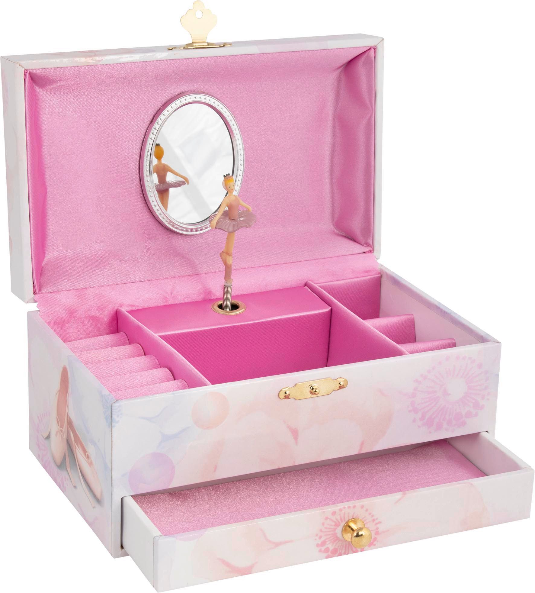 goki Aufbewahrungsbox Musikspieldose Ballerina mit Melodie "Schwanensee"