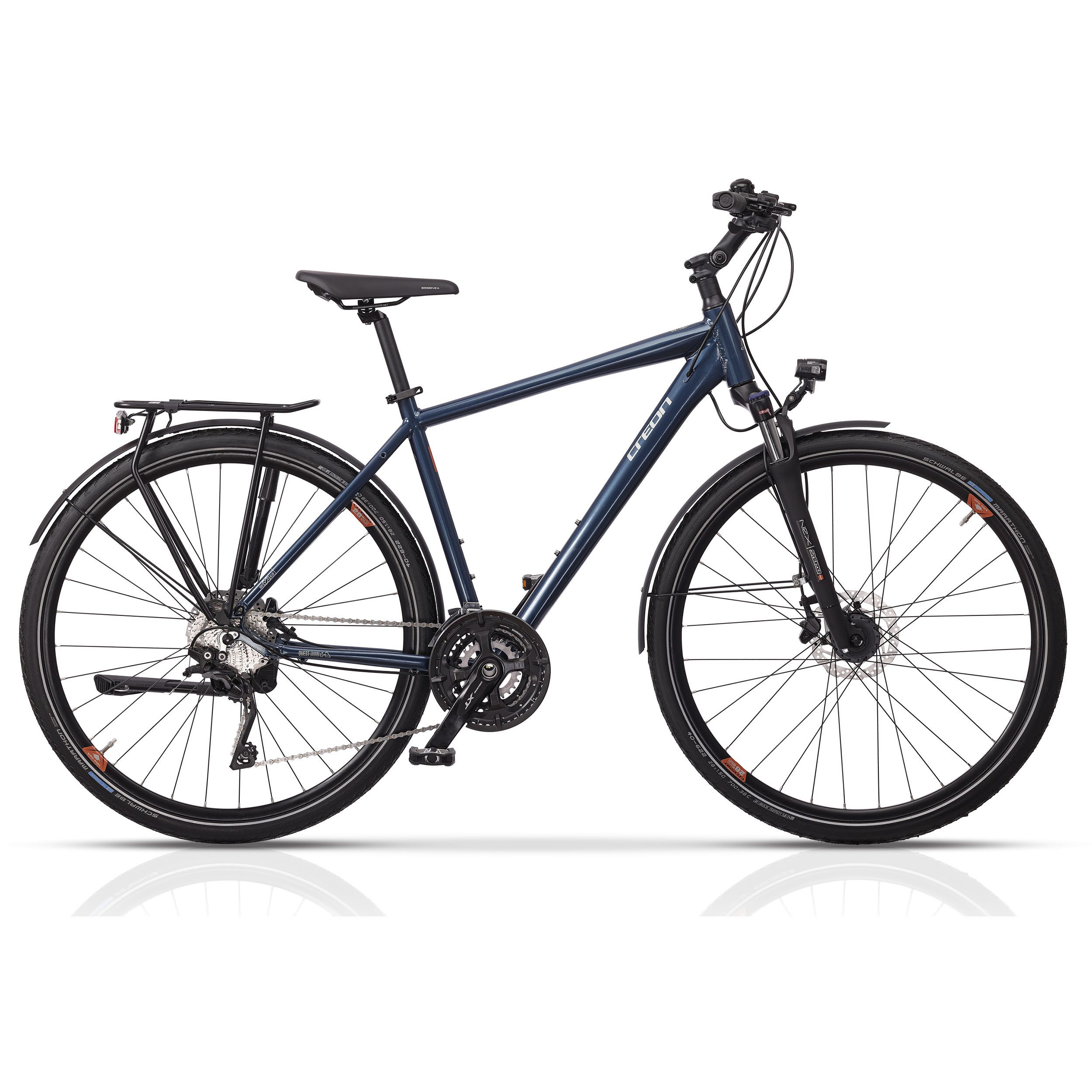 Airtracks Trekkingrad 28 Zoll Herren Trekking Fahrrad Creon QUEST Bike, 30 Gang, Kettenschaltung, (Shimano 30 x Gang DEORE XT RD-T8000 SGS), Blau - Rahmenhöhen 50cm 55 cm 60 cm » Modeljahr 2026