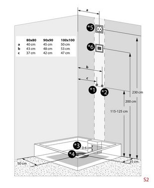 AcquaVapore Dampfdusche Dampfdusche Duschkabine D38-10R2 Weiß 90x90, Sicherheitsglas ESG, inklusive Duschwanne