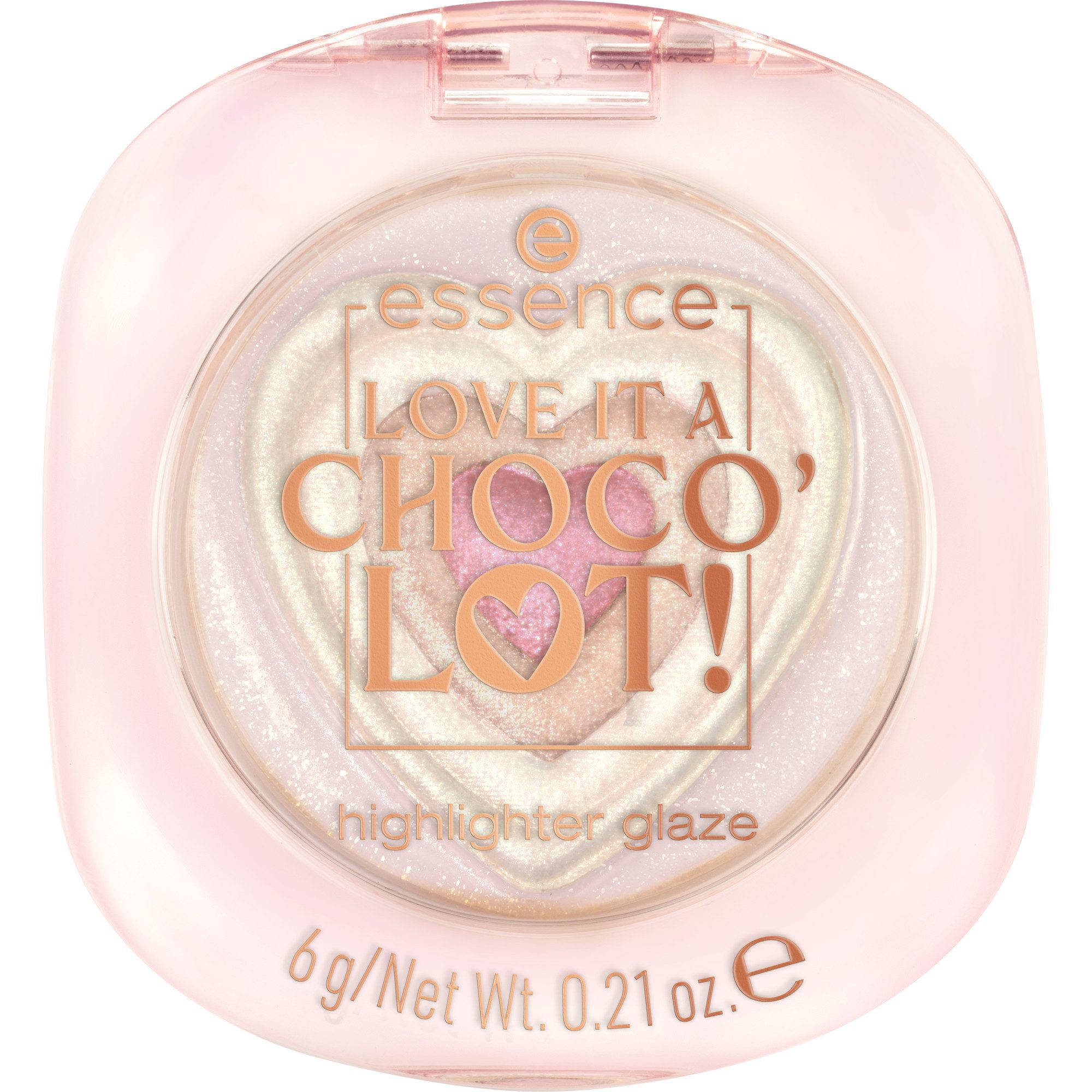 Essence Highlighter LOVE IT A CHOCO' LOT! highlighter glaze, 3-tlg., mit glänzender Textur