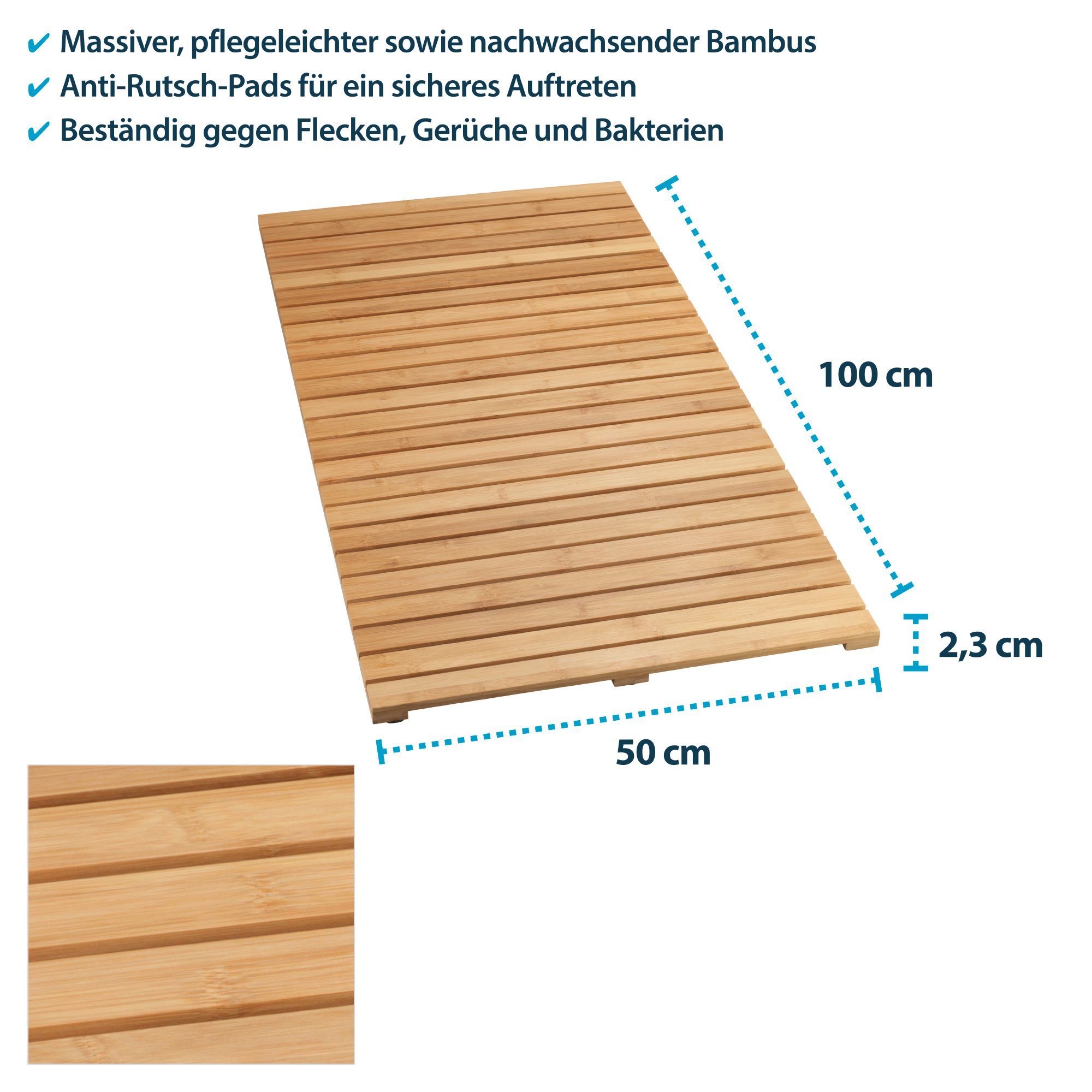 Basera® Badaccessoire-Set Bambus Dusch- und Saunarost günstig online kaufen