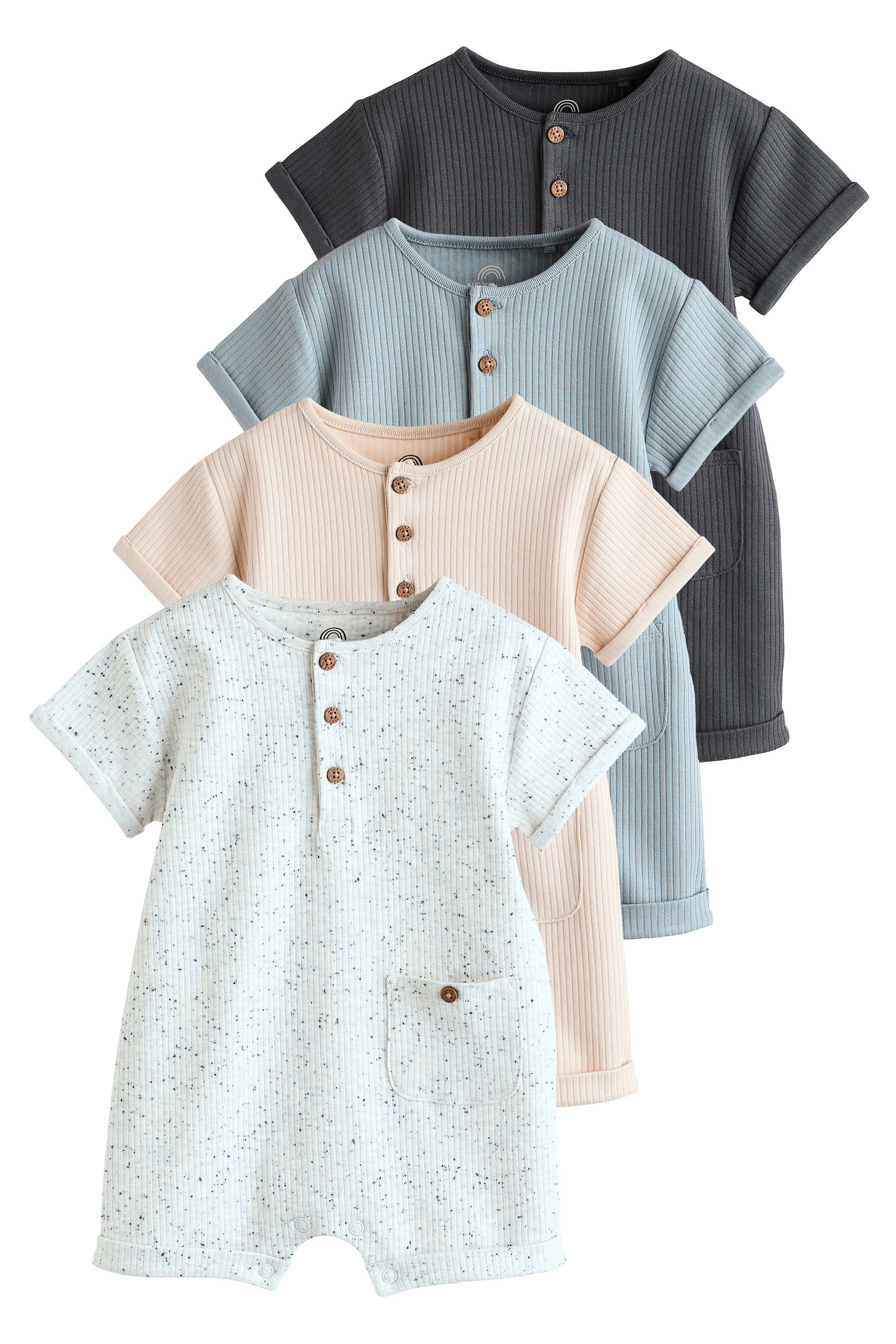 Strampler Baby Strampelanzüge aus Jersey, 4er-Pack
