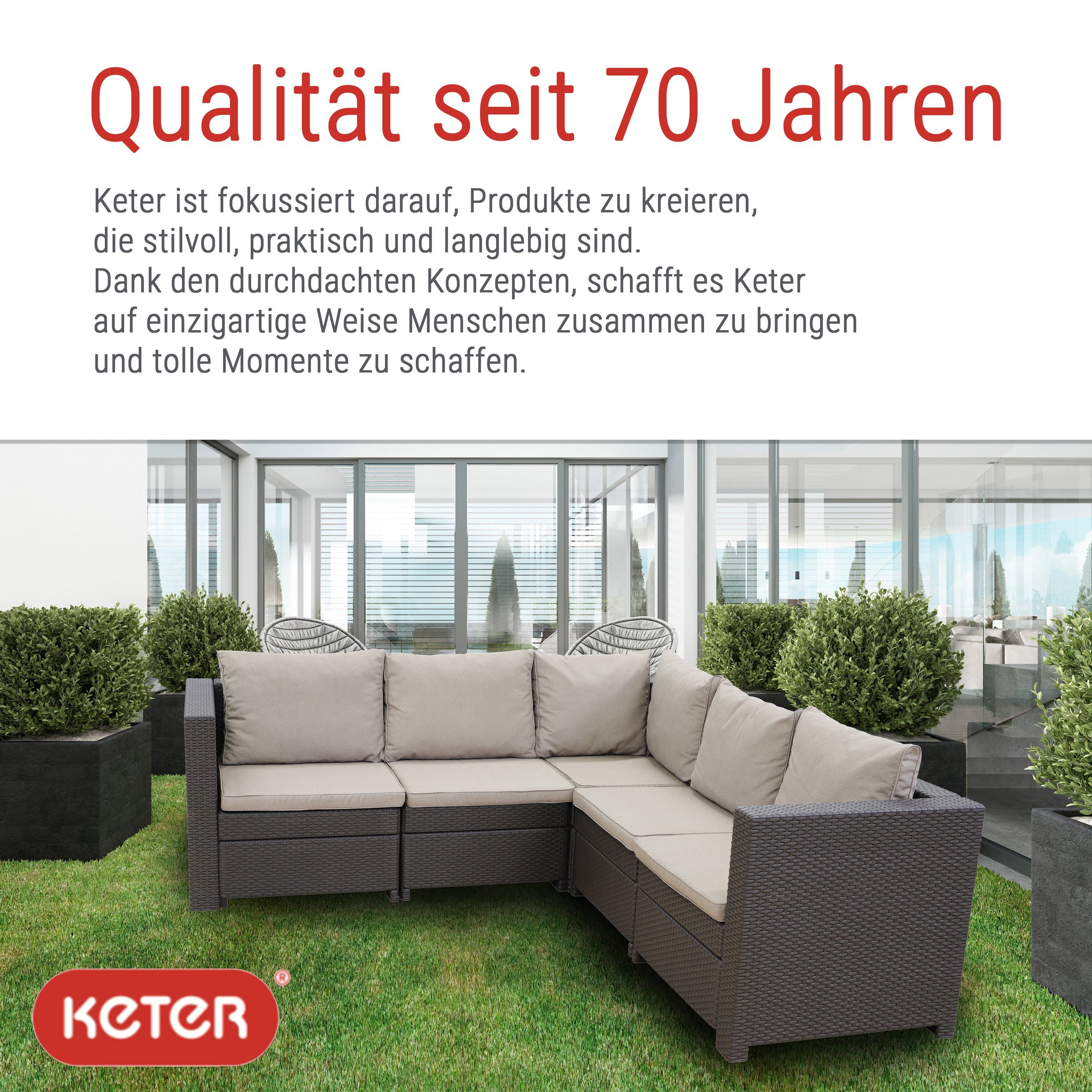 Keter GartenloungeSet Keter Provence GartenLounge, EckSofa mit