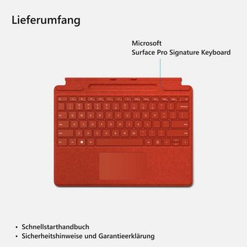 Microsoft Surface Pro Signature Keyboard 8X6-00025 Tastatur (Tastatur mit Touchpad, Type Cover Ortler rot)