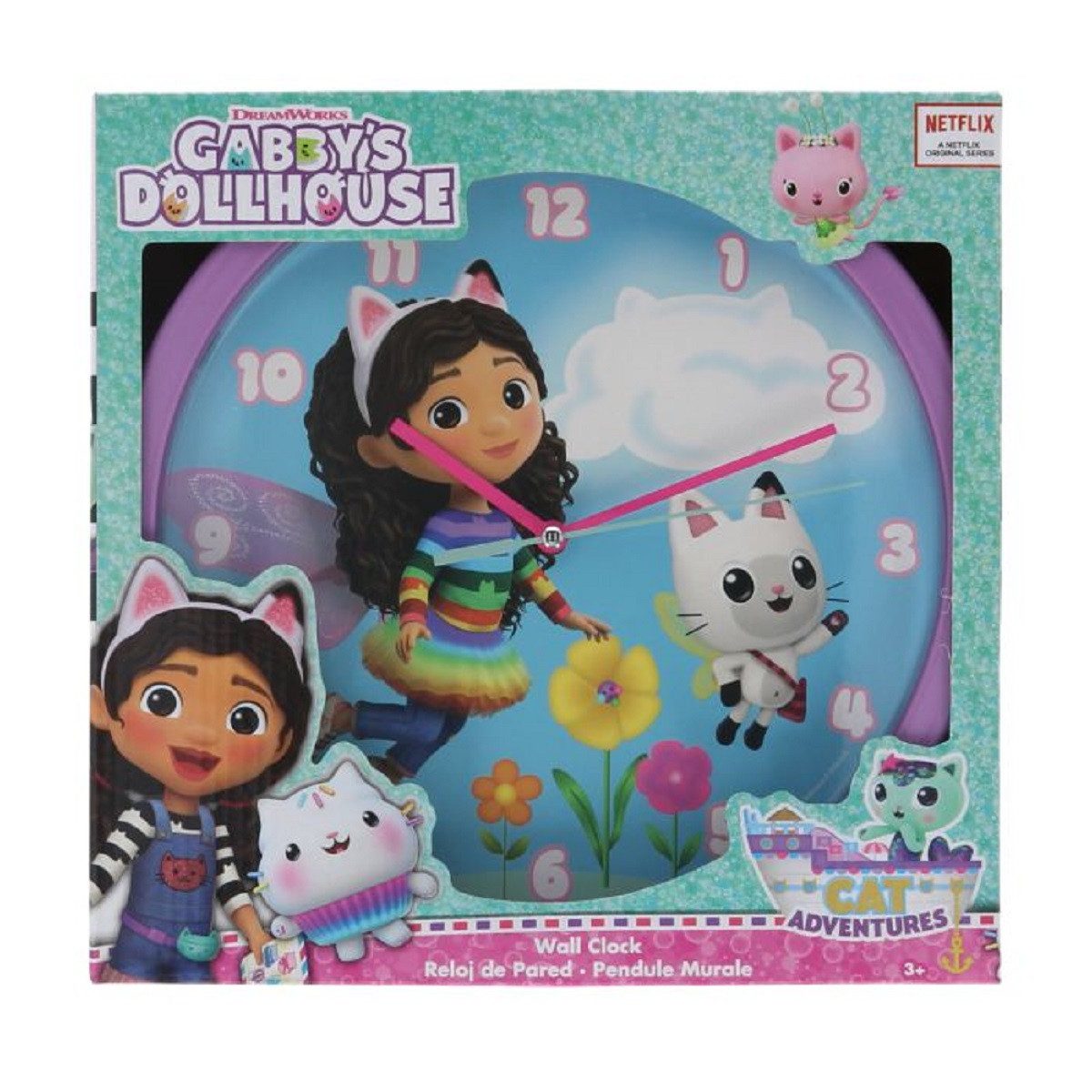 Dreamworks Gabby’s Dollhouse Wanduhr Gabby's Dollhouse Wanduhr mit 25cm Durchmesser im großartigen Design