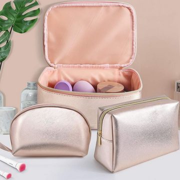 yozhiqu Kosmetiktasche Kosmetiktasche 3-teiliges Set tragbare multifunktionale Kosmetiktasche (1-tlg), wasserdichte, mit Reißverschluss Kosmetiktasche Aufbewahrungsbox