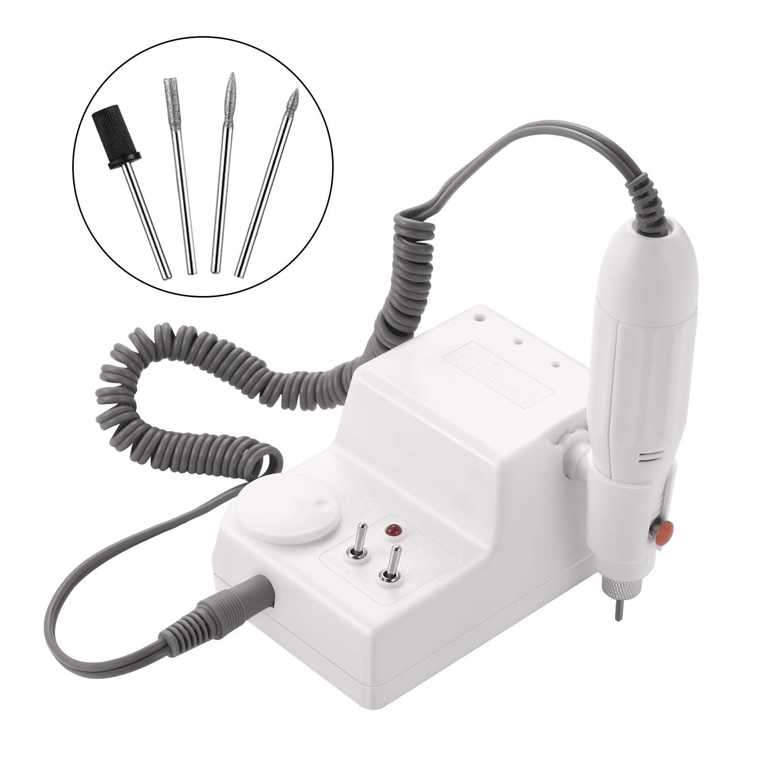 JSDA Maniküre-Pediküre-Set, Nagelfräser 25000RPM inkl. 4x Diamant Bit