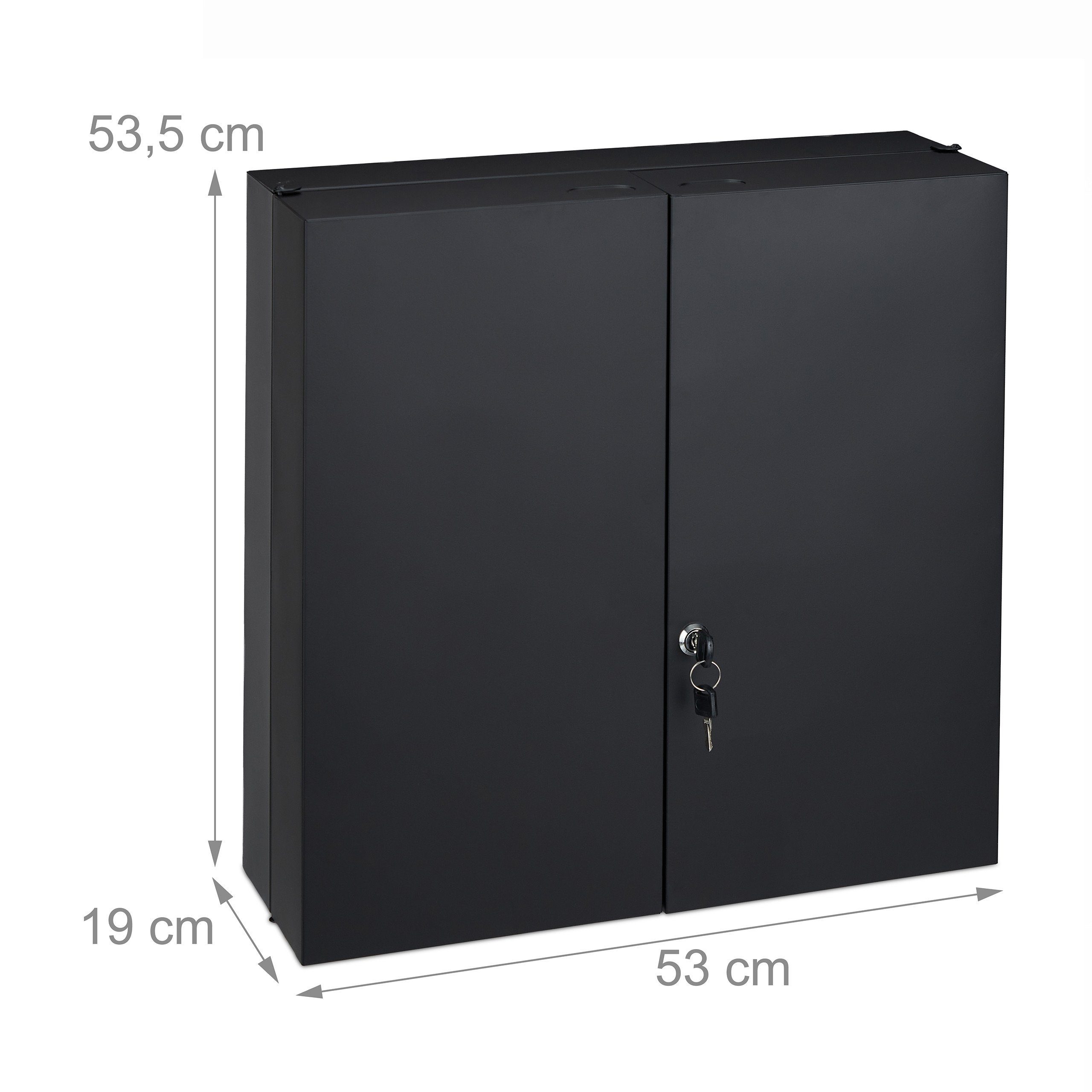 relaxdays Medizinschrank XXL in Anthrazit (1-St) – Bild 4 von 5