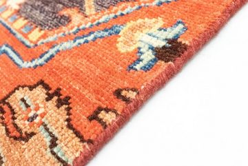 Wollteppich Designer Teppich handgeknüpft orange, morgenland, rechteckig, Höhe: 6 mm, handgeknüpft