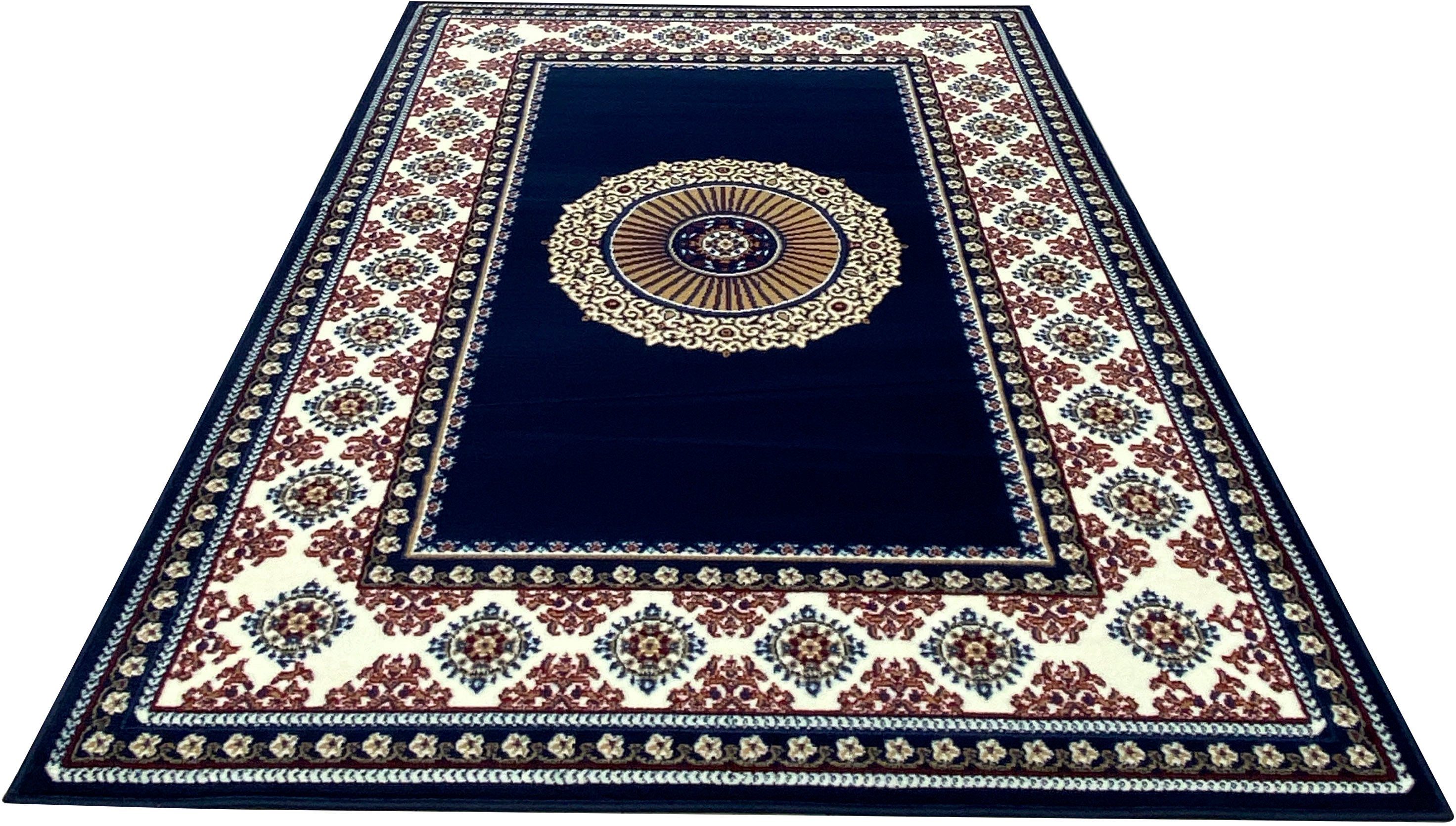 Teppich Shari, Home affaire, rechteckig, Höhe: 7 mm, Orient-Optik, mit Bordüre, Teppich, Kurzflor, Weich, Pflegeleicht