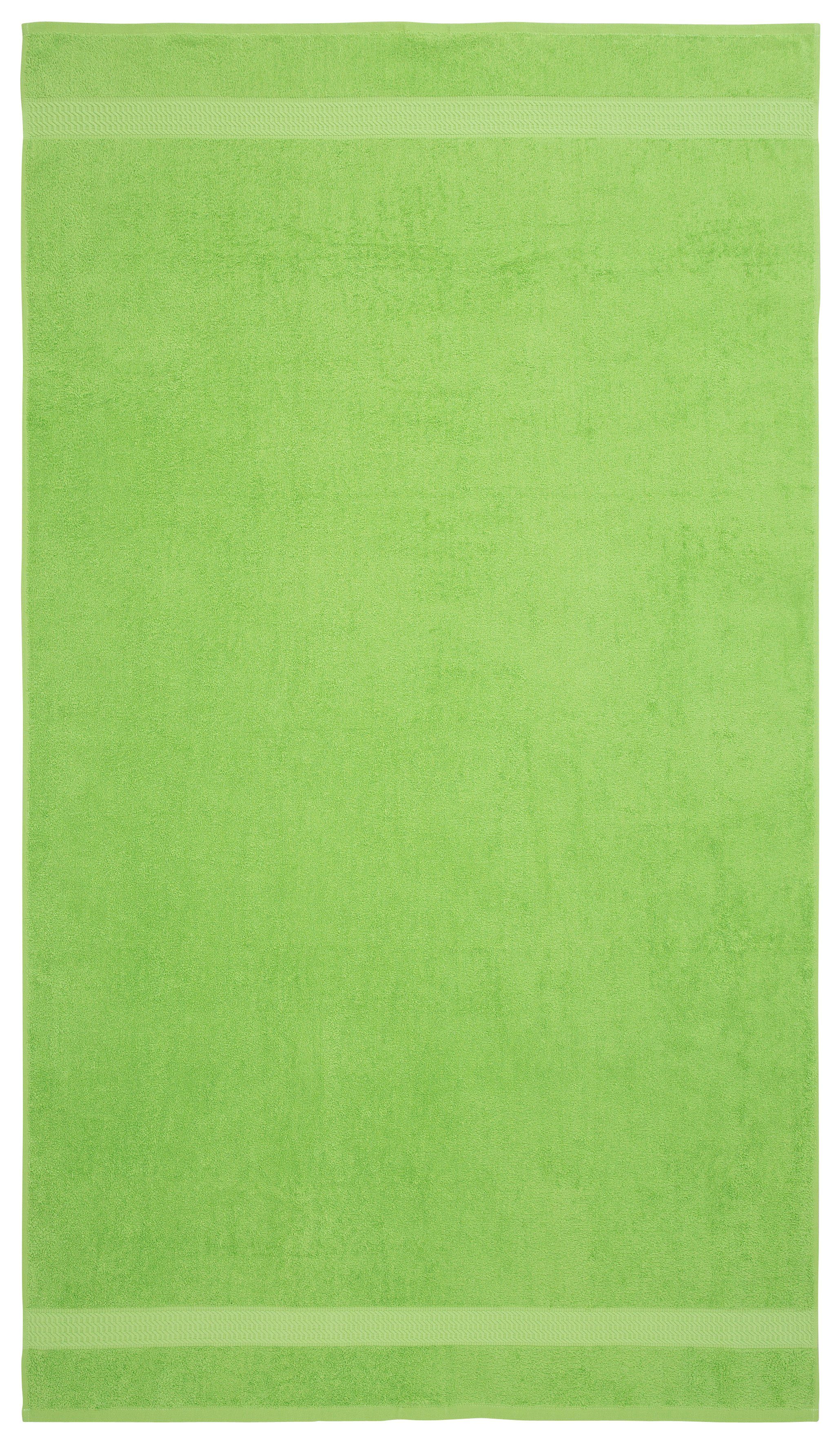 grün 100% als Uni-Farben, Handtuch-Set, my und Set Baumwolle (2-St), Serie, Walkfrottee Strandtücher home Badetuch, Juna,