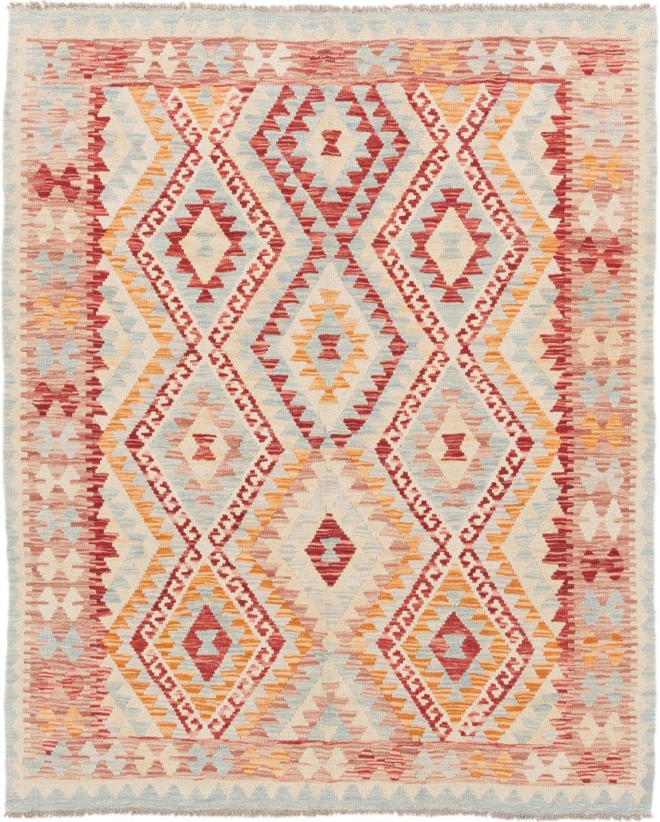 Orientteppich Kelim Afghan 166x201 Handgewebter Orientteppich, Nain Trading, rechteckig, Höhe: 3 mm