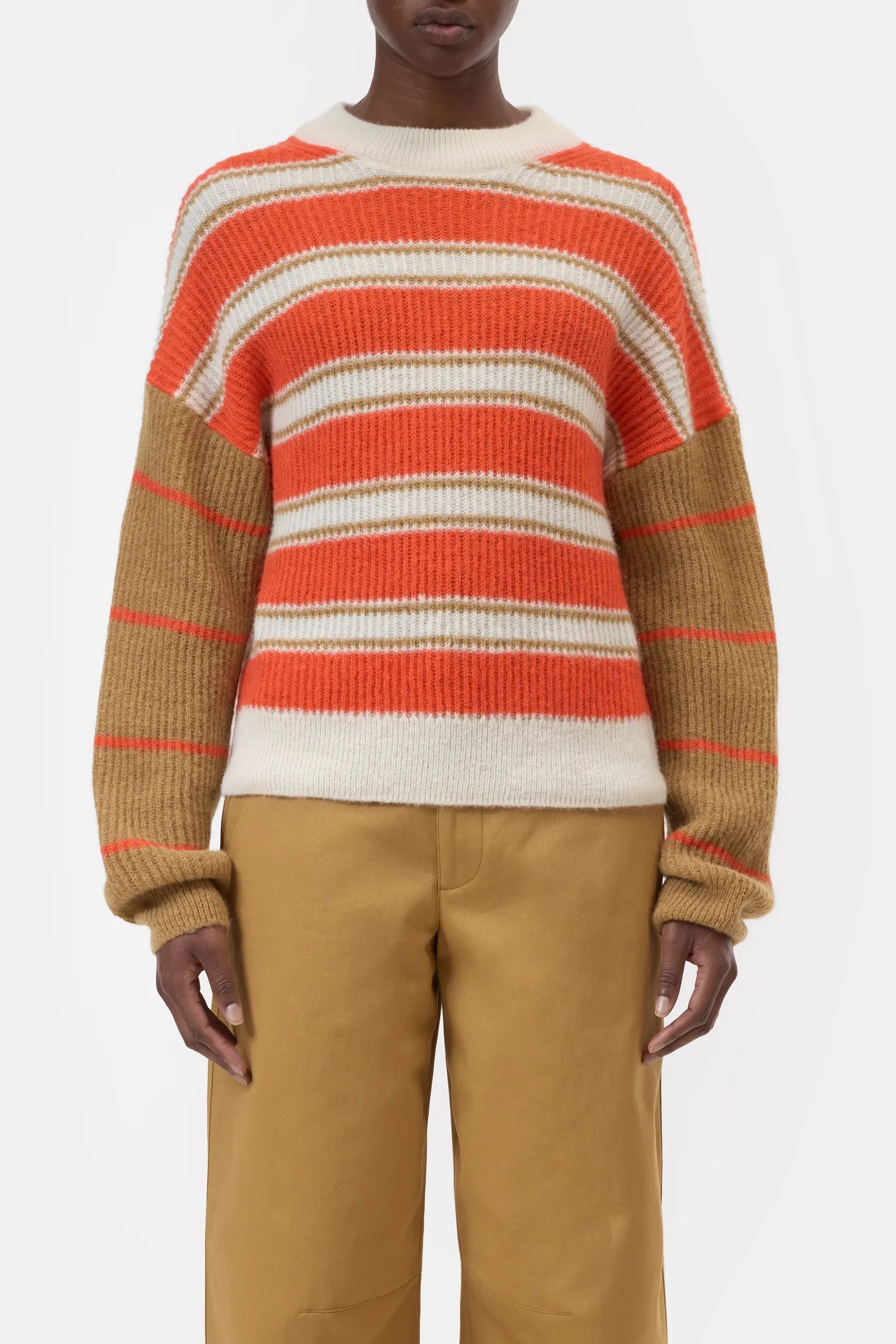 CLOSED Strickpullover Strickpullover mit Streifen - Regular Fit