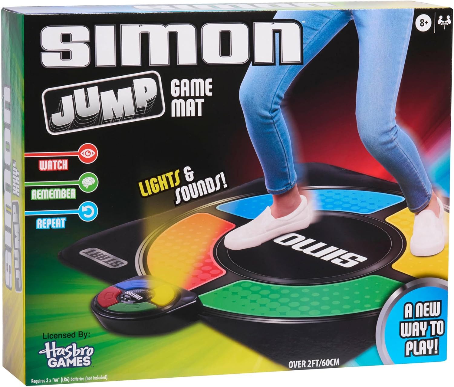Hasbro Spielmatte Just Play Simon Jump Sprungspielmatte Soundeffekte Gedächtnisspiele 8+