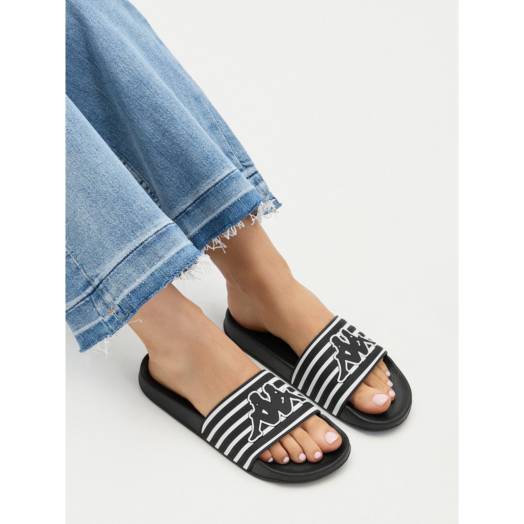 Kappa Kappa Damen-Flip-Flops, schwarz Badepantolette