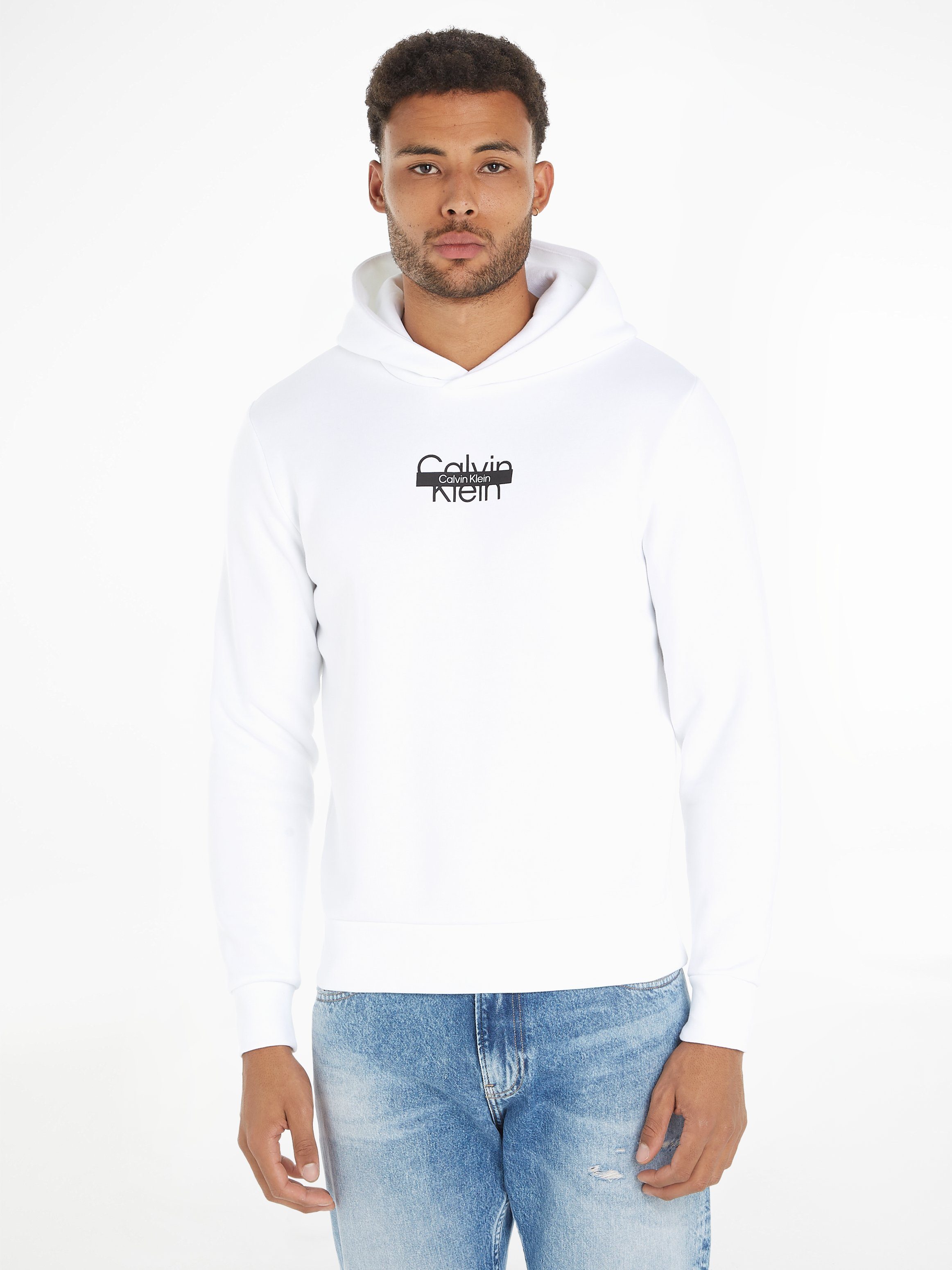 Calvin Klein Kapuzensweatshirt CUT THROUGH LOGO HOODIE