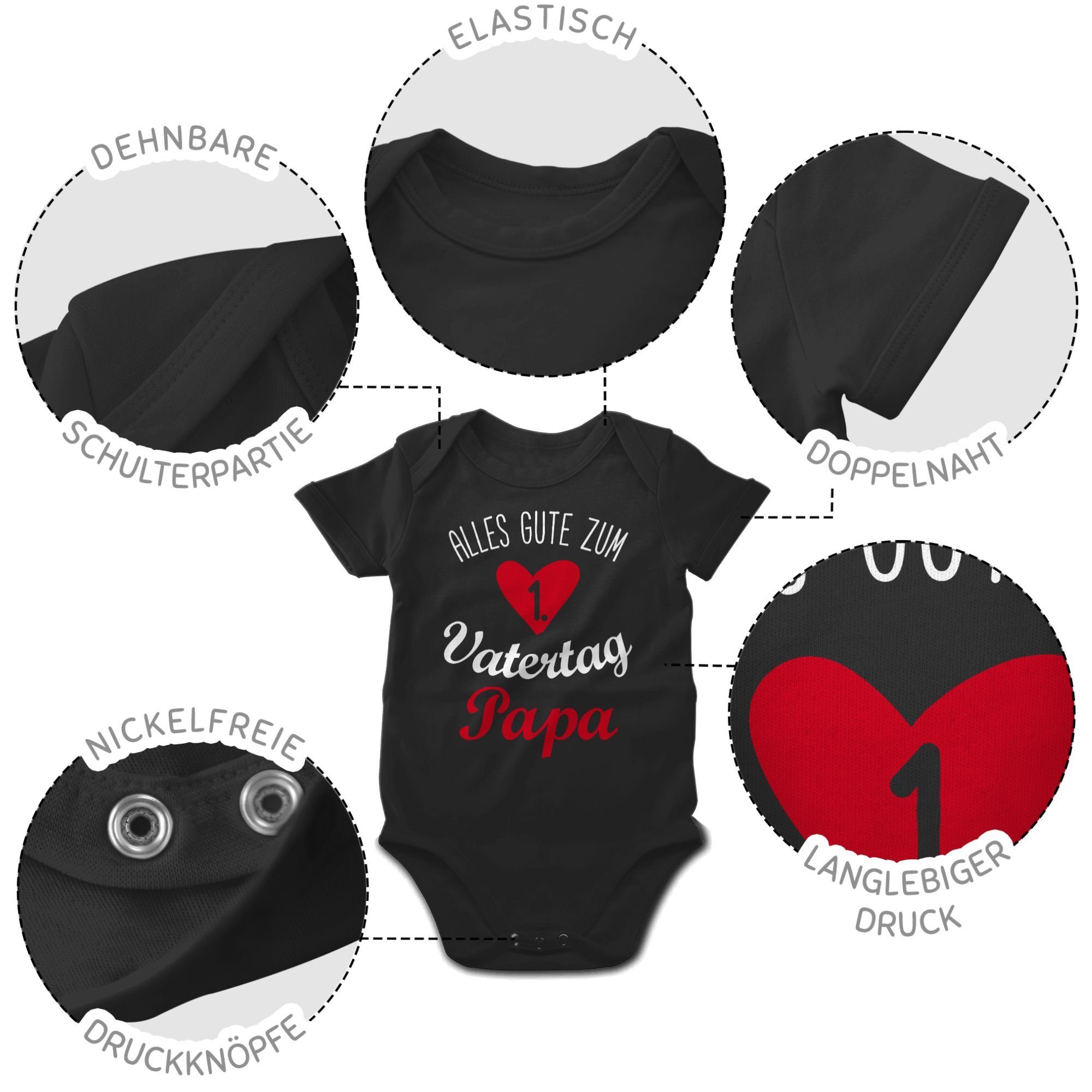 Shirtbody Geschenk Baby Shirtracer zum Vatertag Vatertag weiß ersten Schwarz gute Alles 2