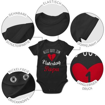 Shirtracer Shirtbody Alles gute zum ersten Vatertag weiß Geschenk Vatertag Baby