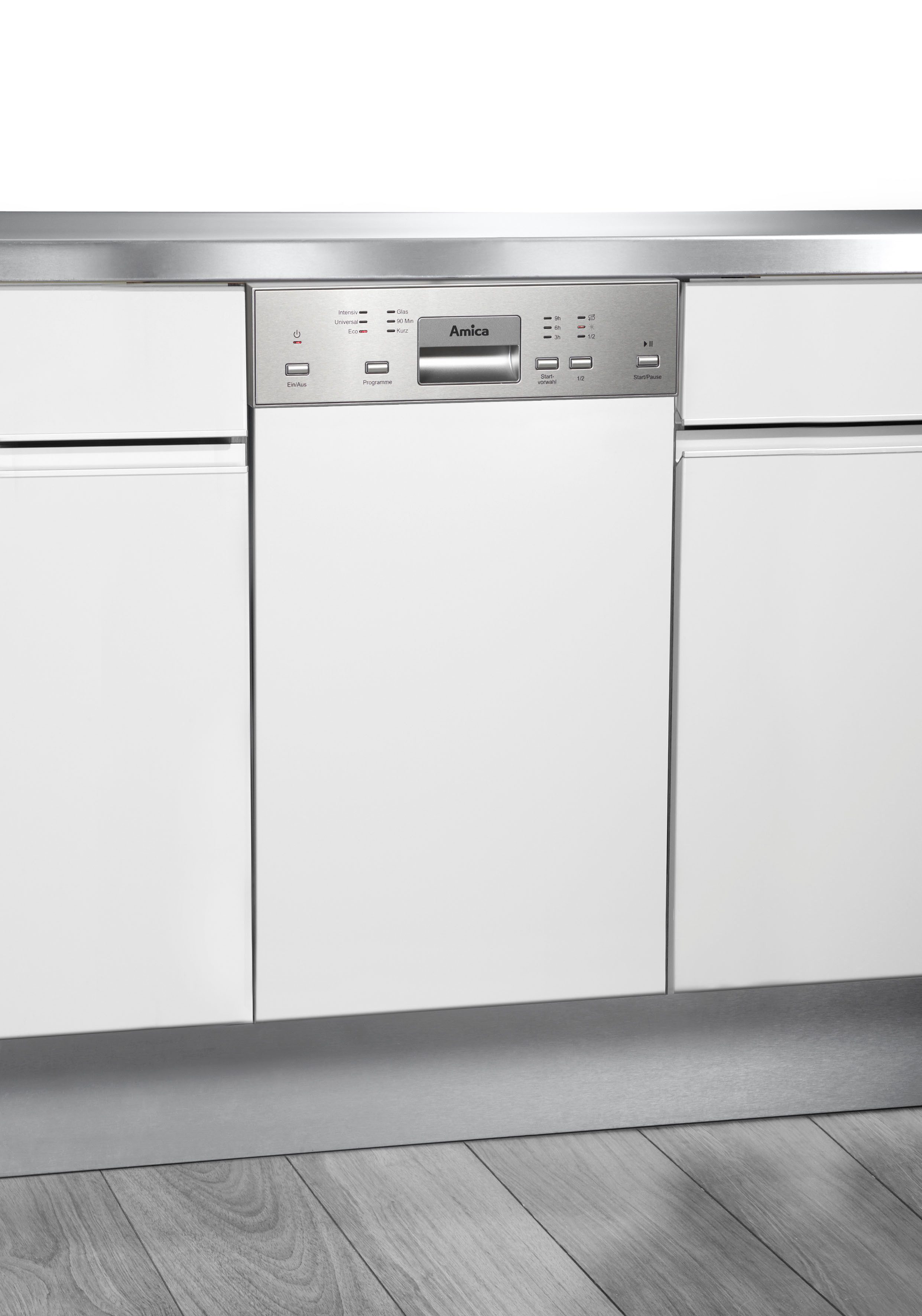 Amica teilintegrierbarer Geschirrspüler EGSP 561 000 E, 10 Maßgedecke, Flexibler Geschirrspüler mit Komfortschublade und cleverer Planung