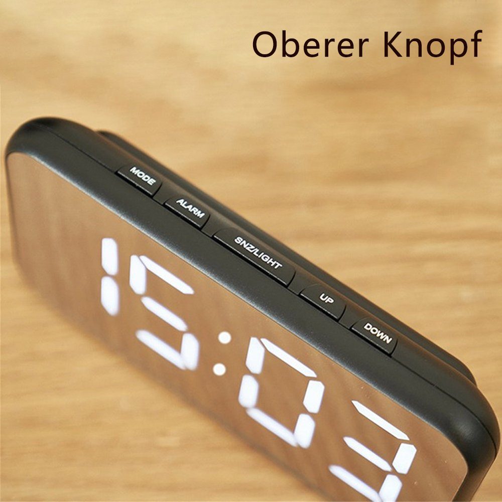 Dekorative Wecker Moduls Snooze mit Snooze Wecker Uhr mit LED-Digitaler Wecker, Alarmwecker,Tischuhr, Digital