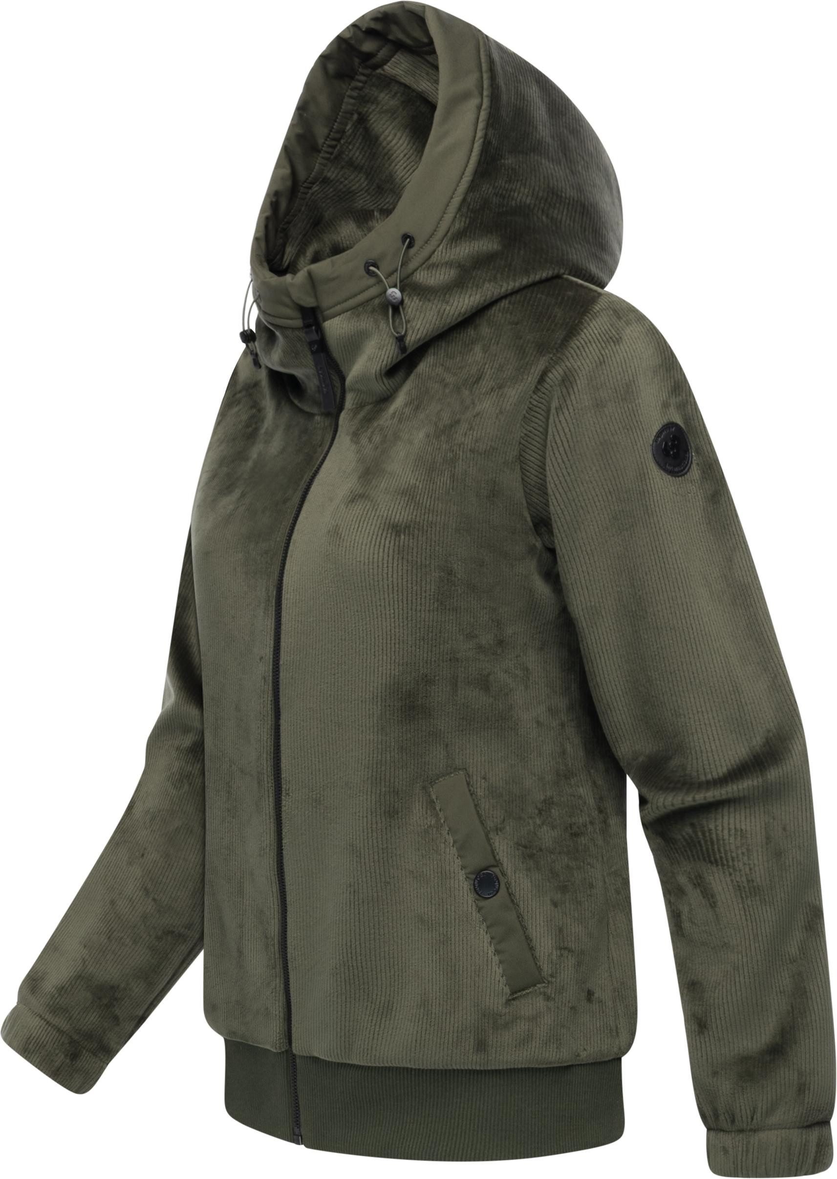 Ragwear Fleecejacke Cousy Short Bonded Übergangsjacke mit kuscheligem Teddyfell-Innenfutter