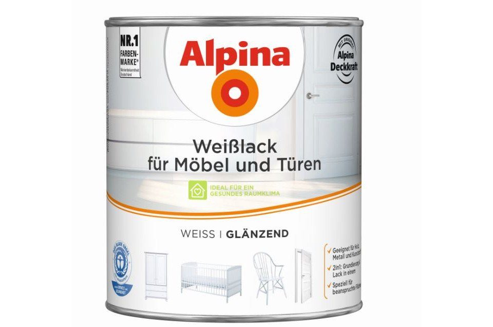 Alpina Weißlack Alpina Weißlack für Möbel & Türen 2 L weiß