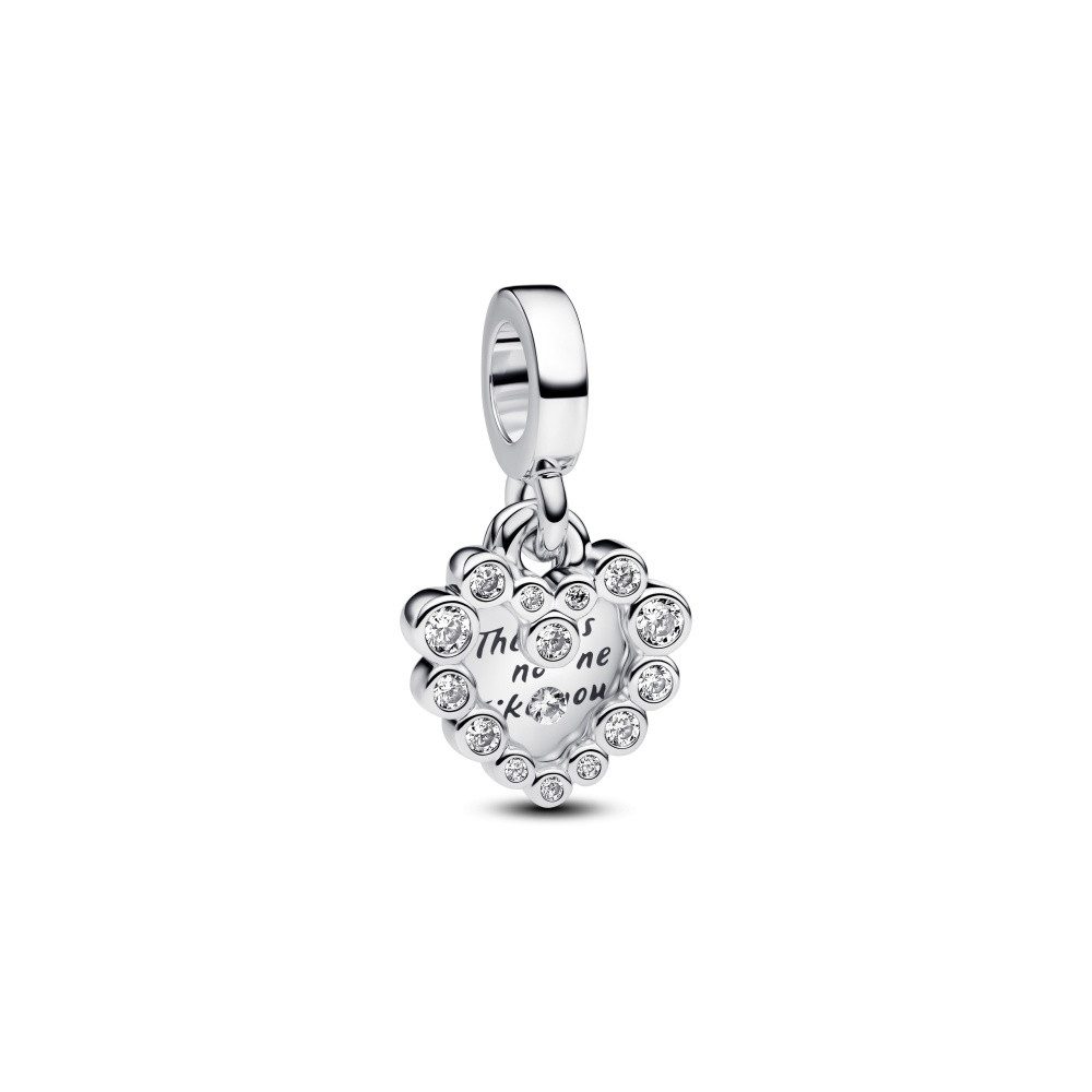 Pandora Charm-Einhänger Pandora Moments Funkelnder Doppel-Herzanhänger Charm 793765C01