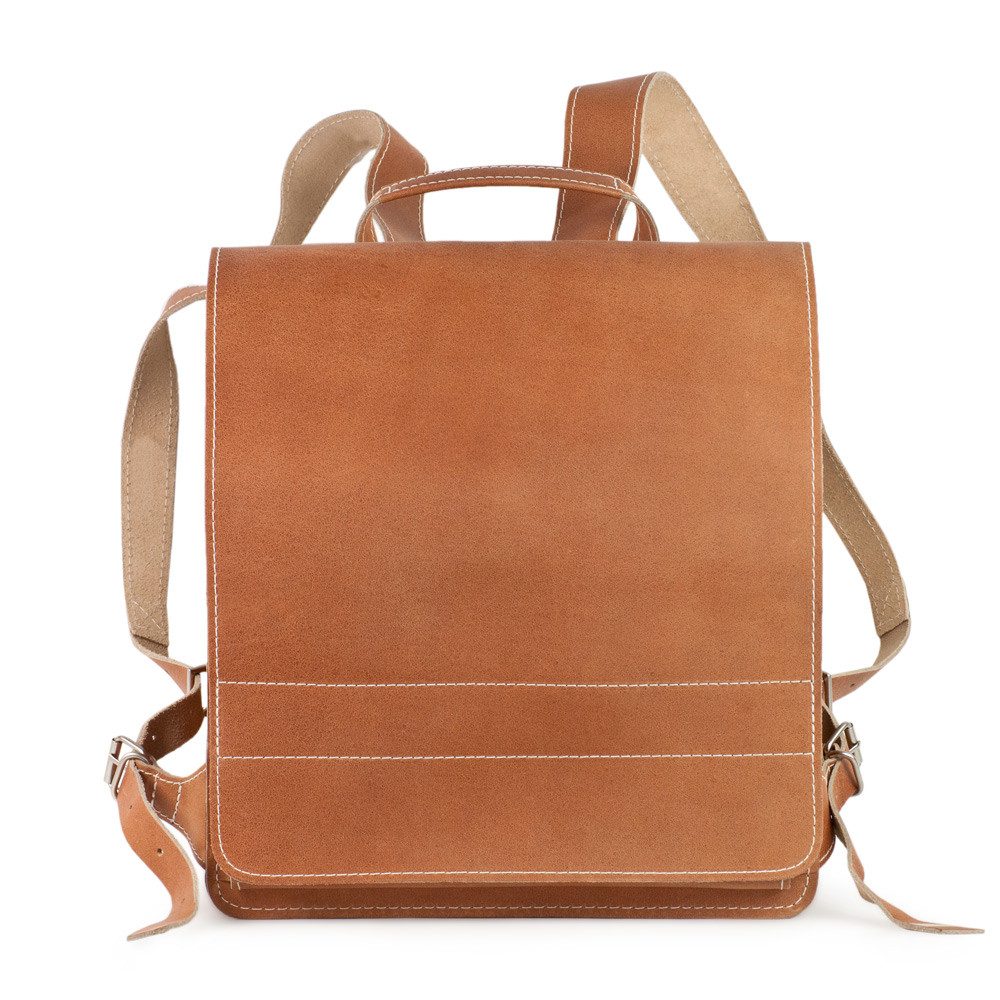 Jahn-Tasche Schulrucksack Großer Lehrer-Rucksack in XL, Leder, Braun Marmoriert, Jahn-Tasche 670