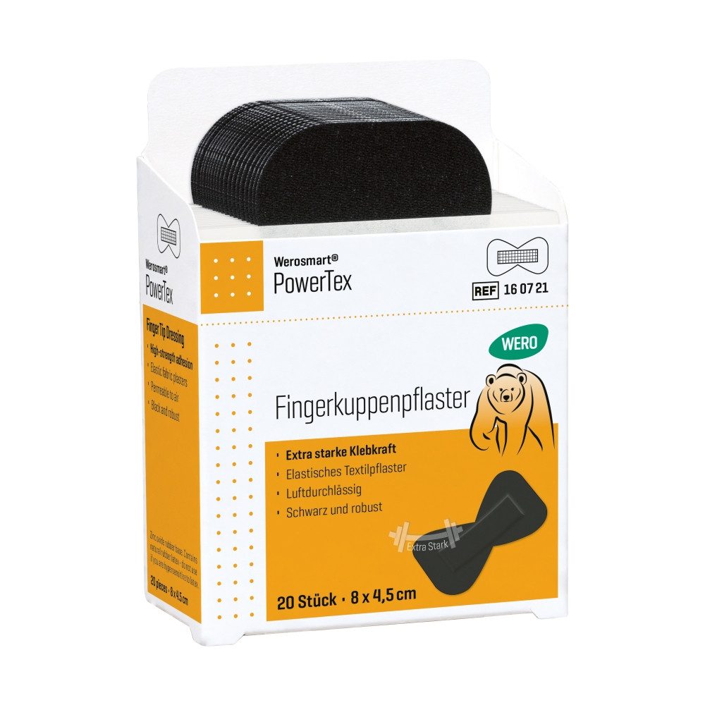 Werosmart® Wundpflaster Werosmart® PowerTex Pflaster (Einsatz, 20 St), Fingerkuppenpflaster