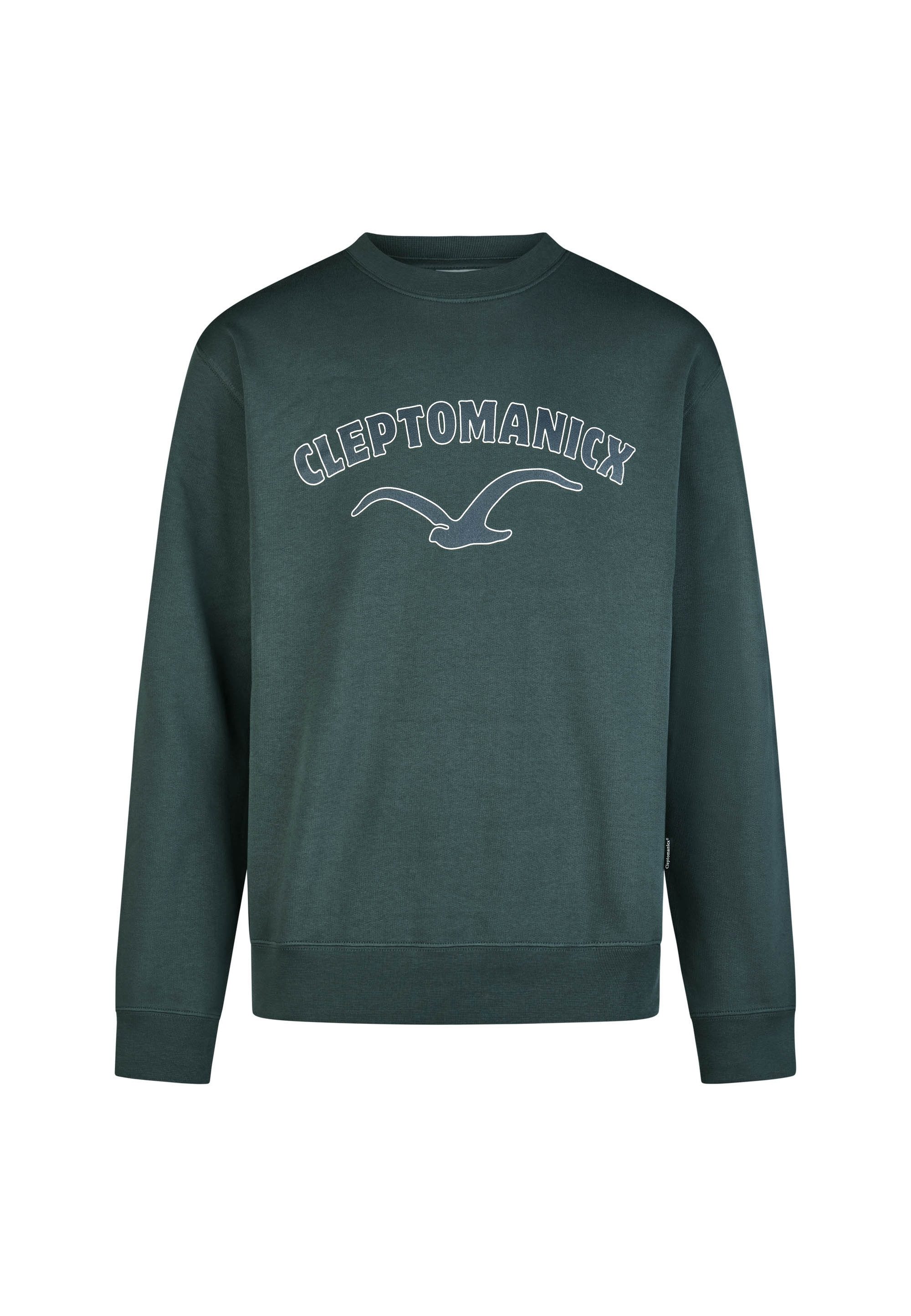 Cleptomanicx Sweatshirt College Type mit lässigem Frontprint