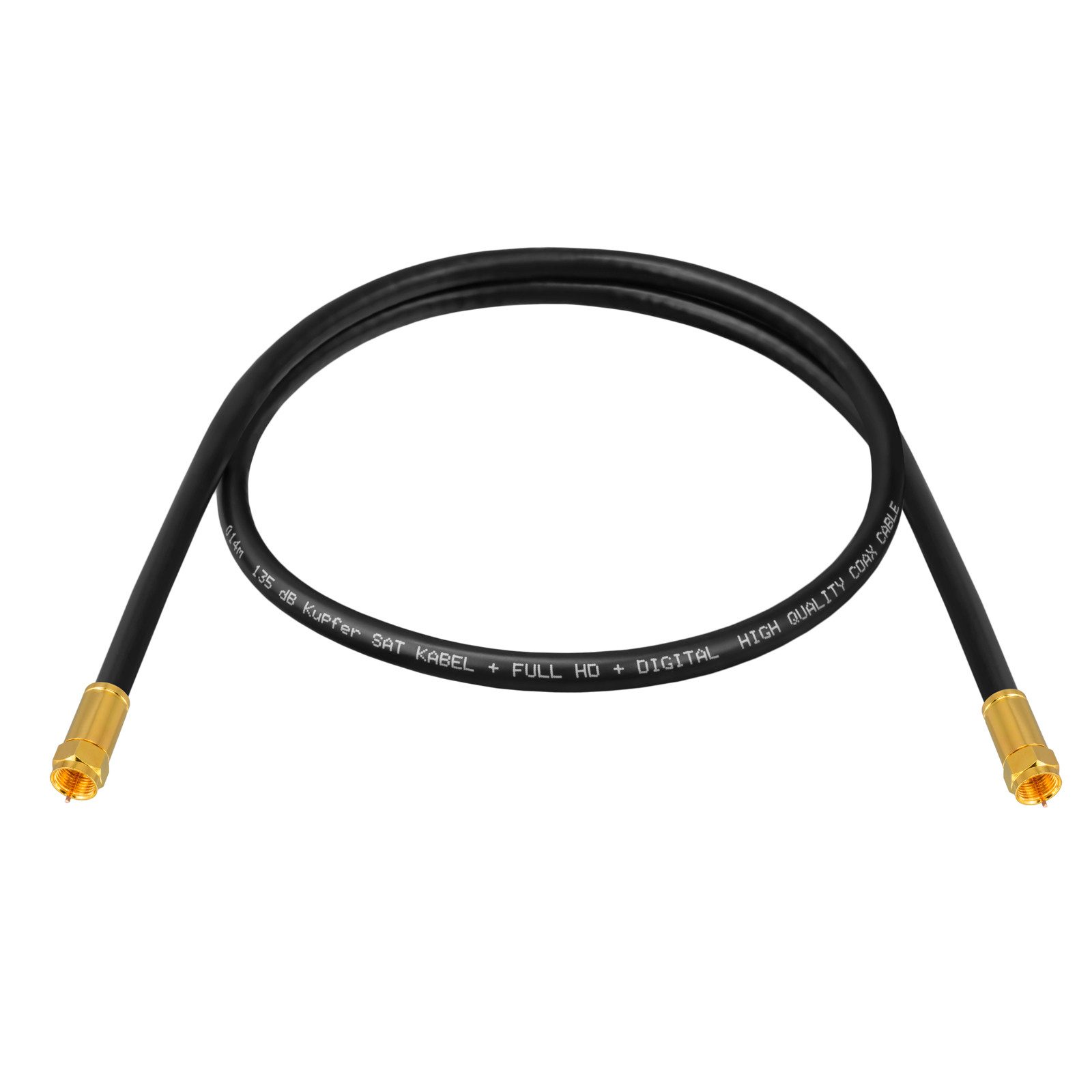 HB-DIGITAL SAT Anschlusskabel 135dB 5-Fach Reines Kupfer Kompressionssteckern SAT-Kabel, F-Kompressionsstecker, (300 cm) – Bild 3 von 5