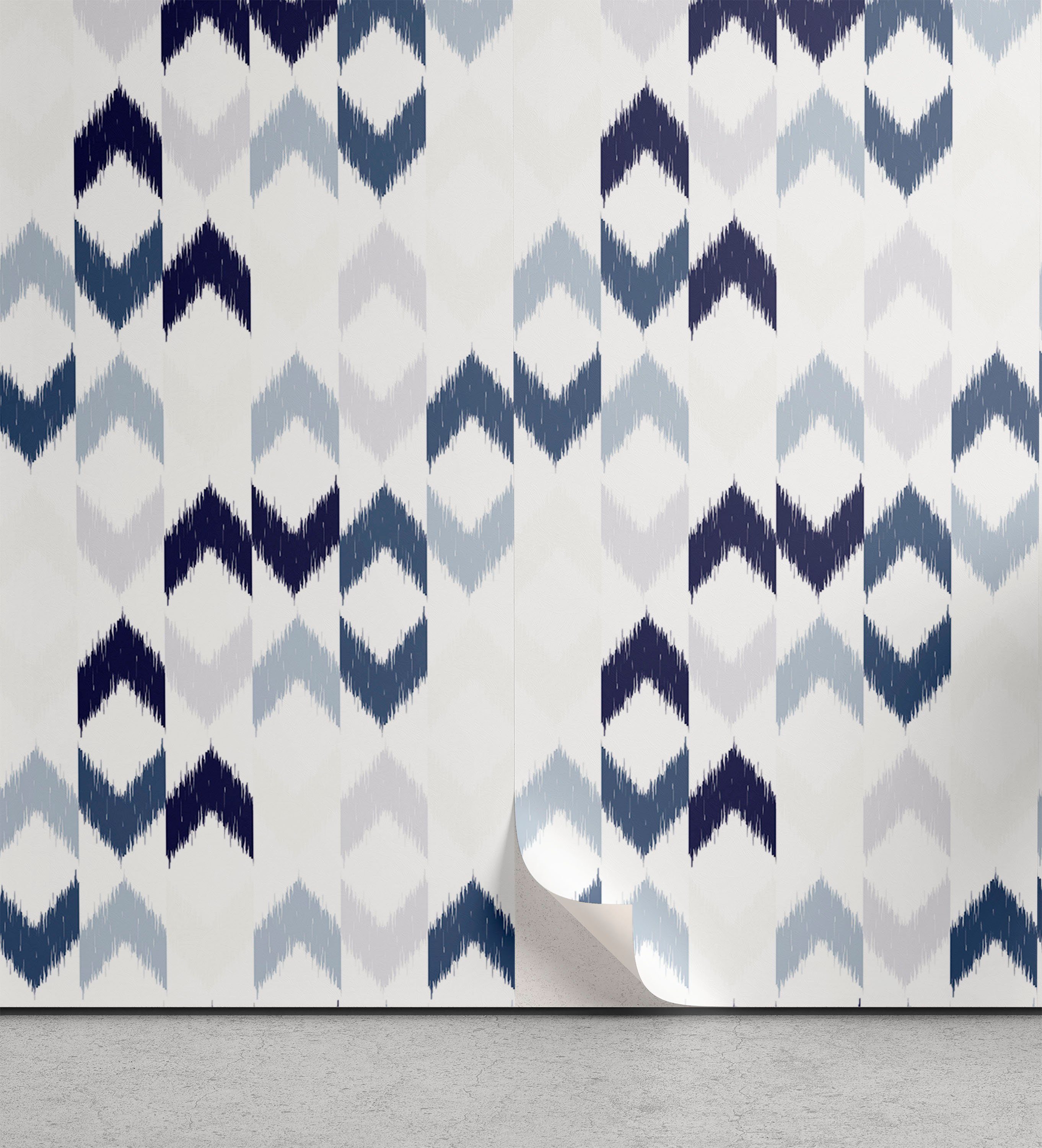Wohnzimmer Ikat Vinyltapete selbstklebendes Abakuhaus Küchenakzent, Chevron-Zickzack Ethnisch