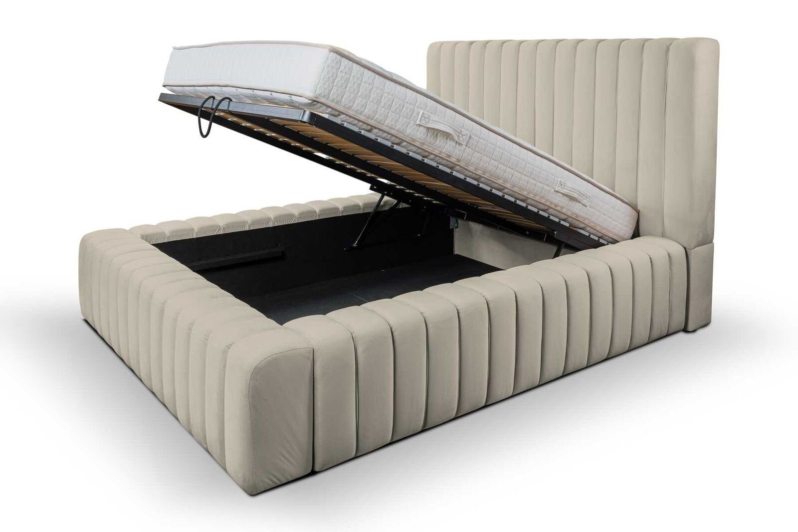 JVmoebel Bett Luxus (1-tlg., Holz 1x Polster Bettrahmen Europa Bett), in Made Schlafzimmer Doppelbett Betten Bett
