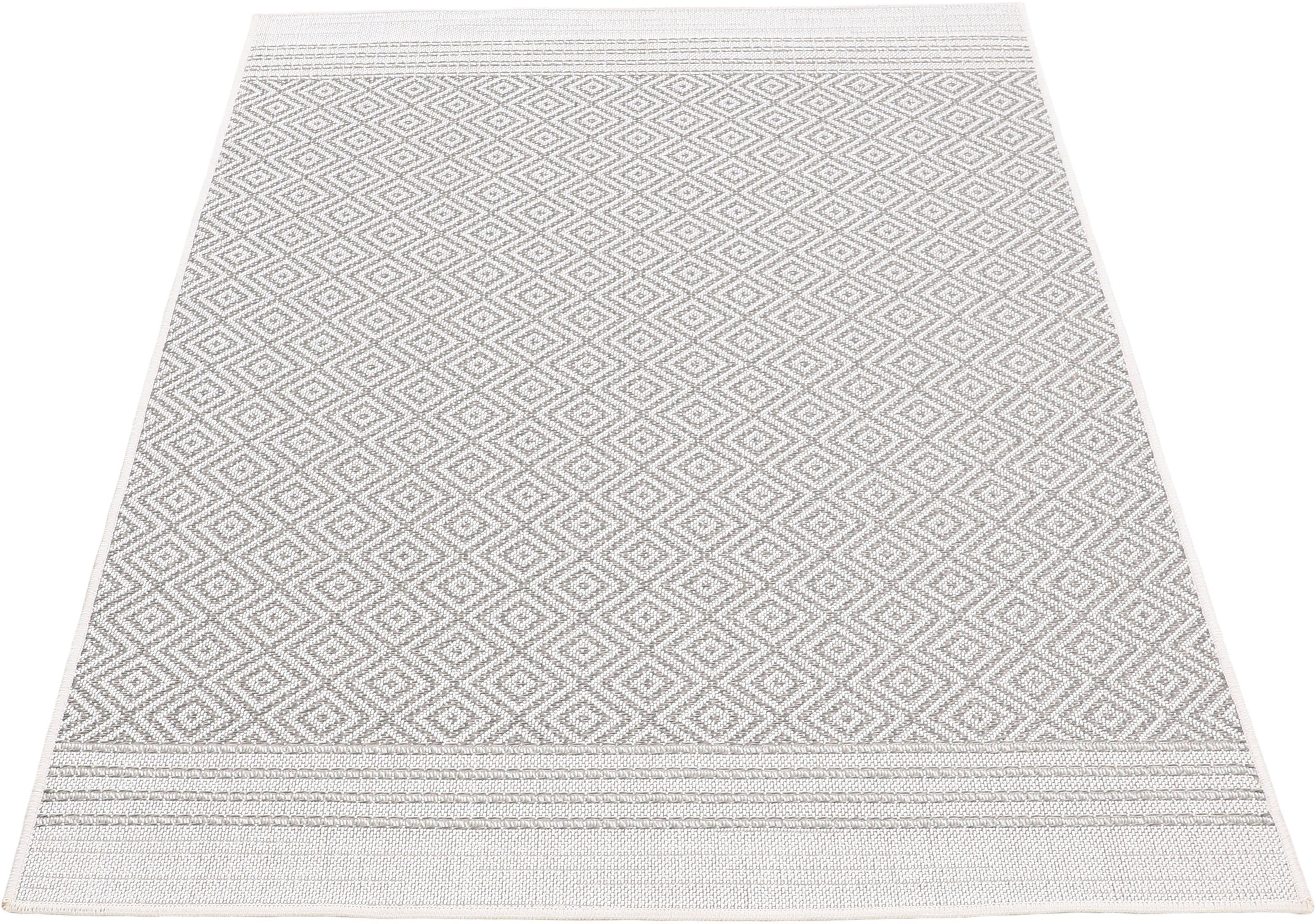 Teppich Boho UV-beständig, mm, Flachgewebe, 103, Außenbereich Höhe: Sisal robustes rechteckig, carpetfine, Optik, 4