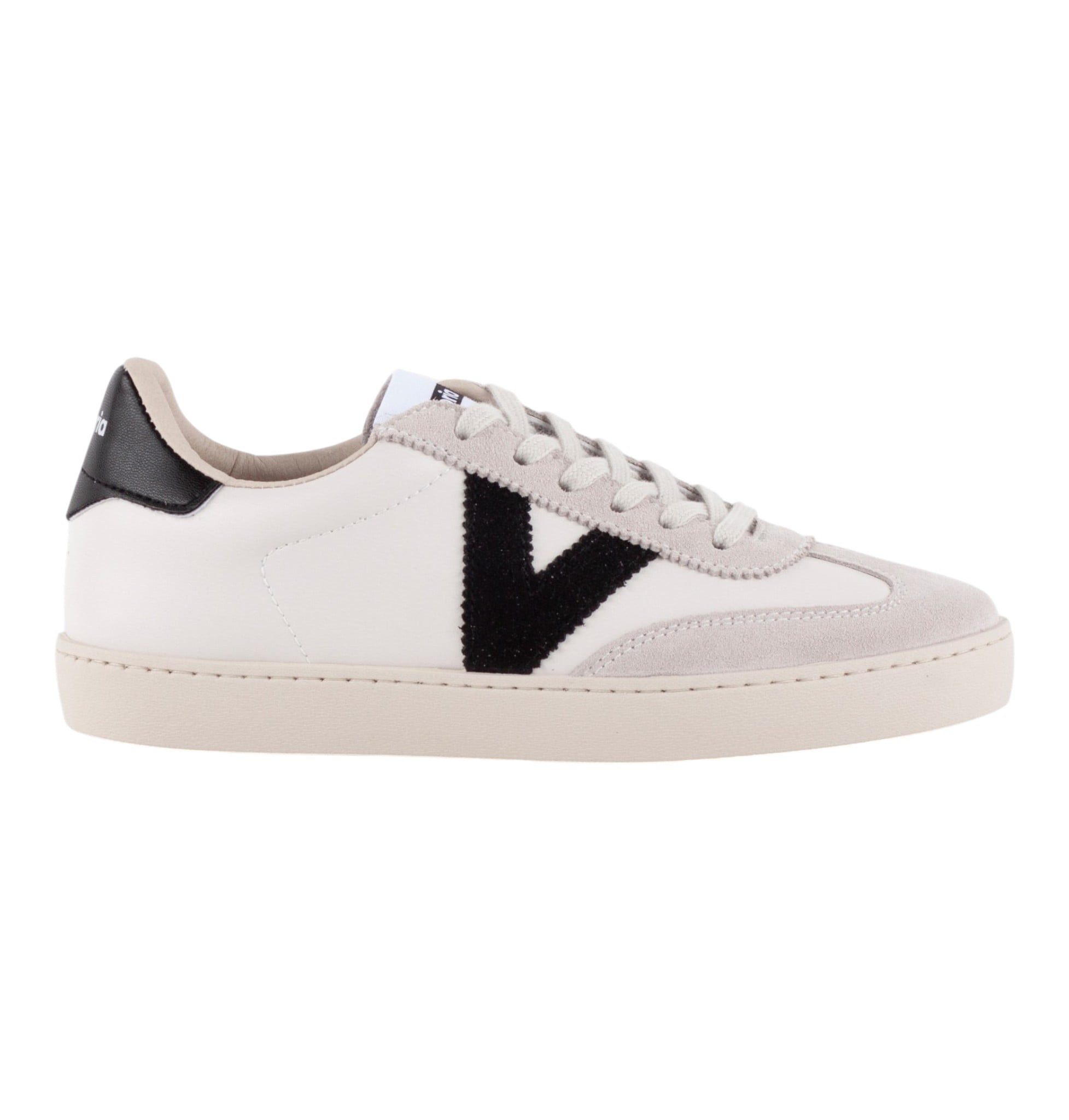 Victoria Berlin Ciclista (Lederoptik/Velourleder) - weiss/schwarz Sneaker