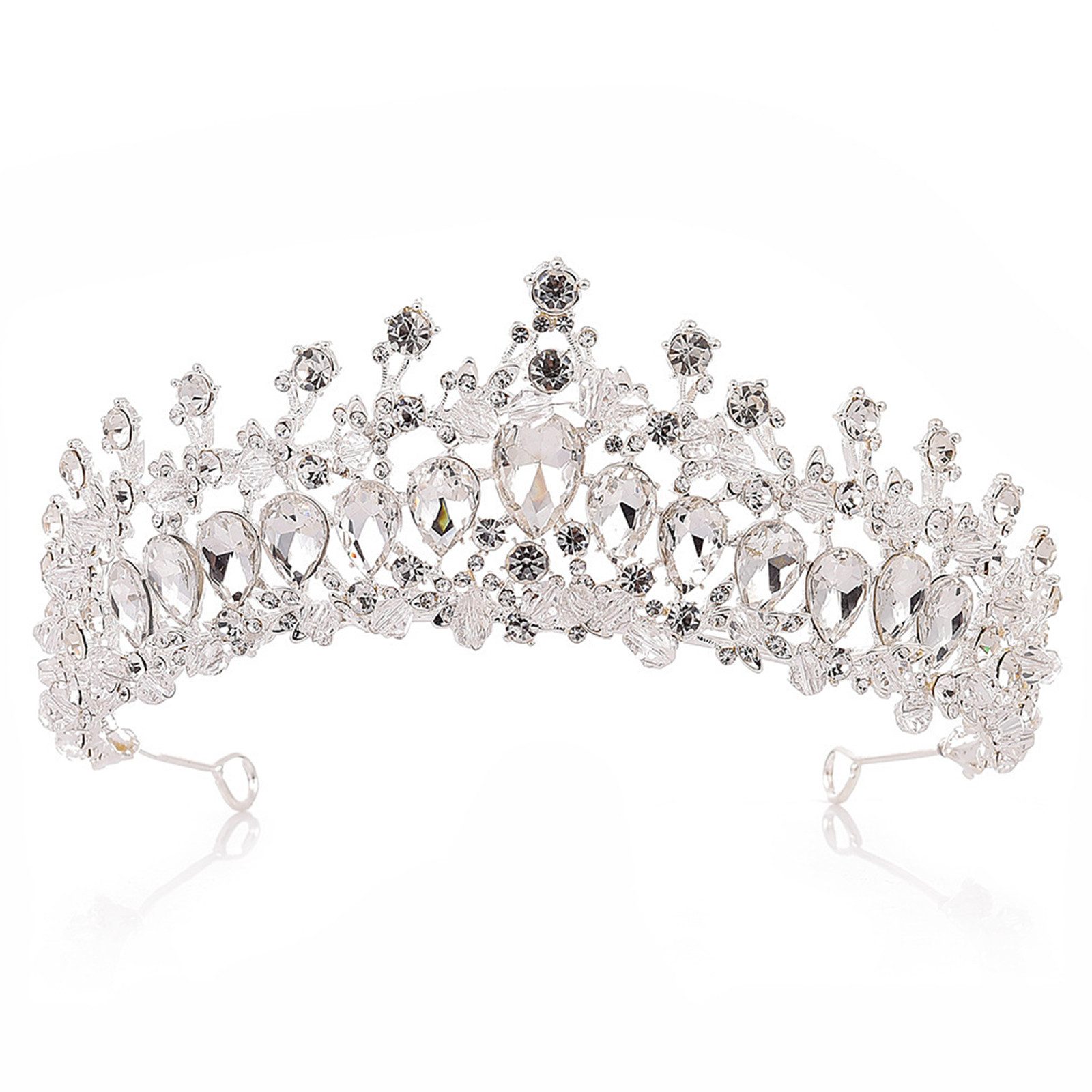 MOPUEA Diadem Diadem Kronen Haarschmuck Vintage-Kristall Kronen Hochzeits Tiaras (Haarkrone / Diadem Haarschmuck, Retro Strass Haarkrone Zinklegierung für besondere Anlässe), Strass, robust, retro, elegant, vielseitig, festlich