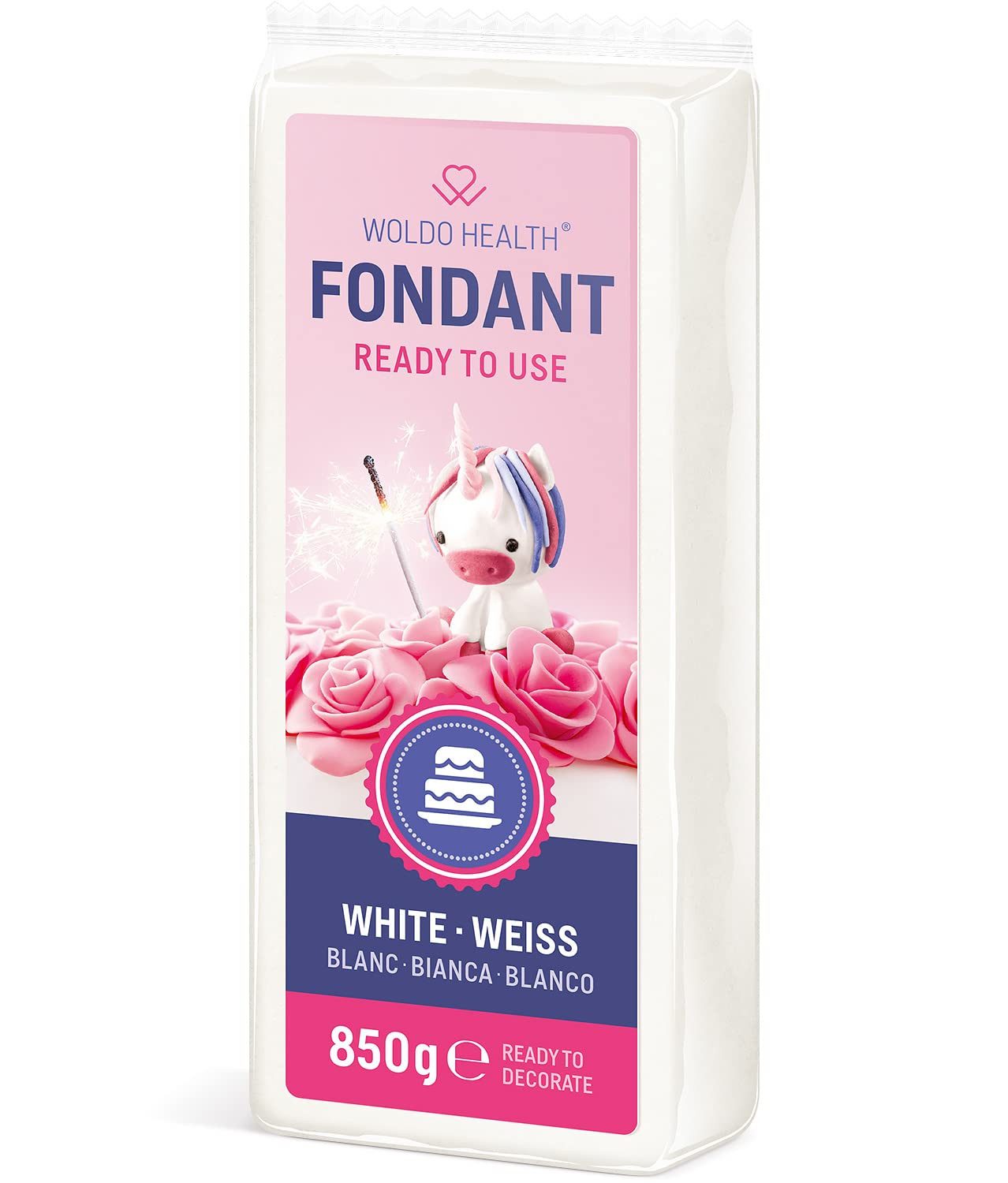 WOLDO HEALTH Tortenmodellierer, 850g Modelliermasse Kuchen Torte Verzierung Zuckermasse