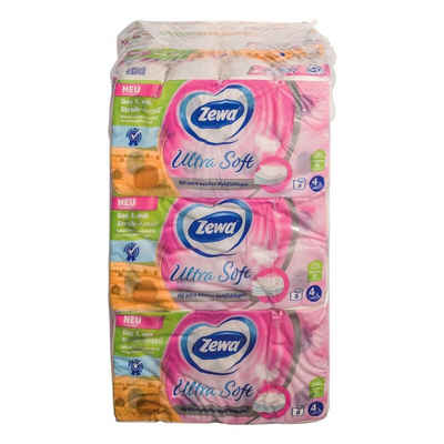 ZEWA Toilettenpapier Ultra Soft (72-St), 4-lagig, mit Strohanteil und Prägung, 150 Blatt/Rolle