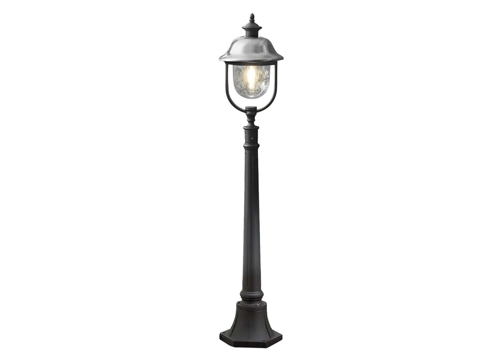 KONSTSMIDE LED Pollerleuchte im Landhausstil, Höhe 125cm, LED wechselbar, Warmweiß, Garten-Laterne zur Wegbeleuchtung inkl. austauschbarem Leuchtmittel