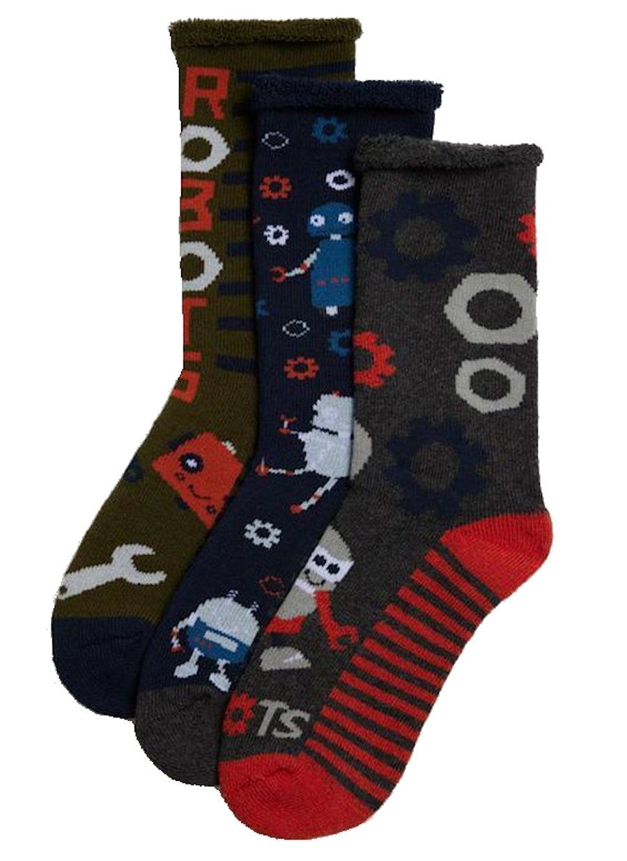 Thermosocken Jungen bunt Ysabel Thermosocken Mora MORA Robots Pack Socken 3er YSABEL (3-Paar) Strümpfe