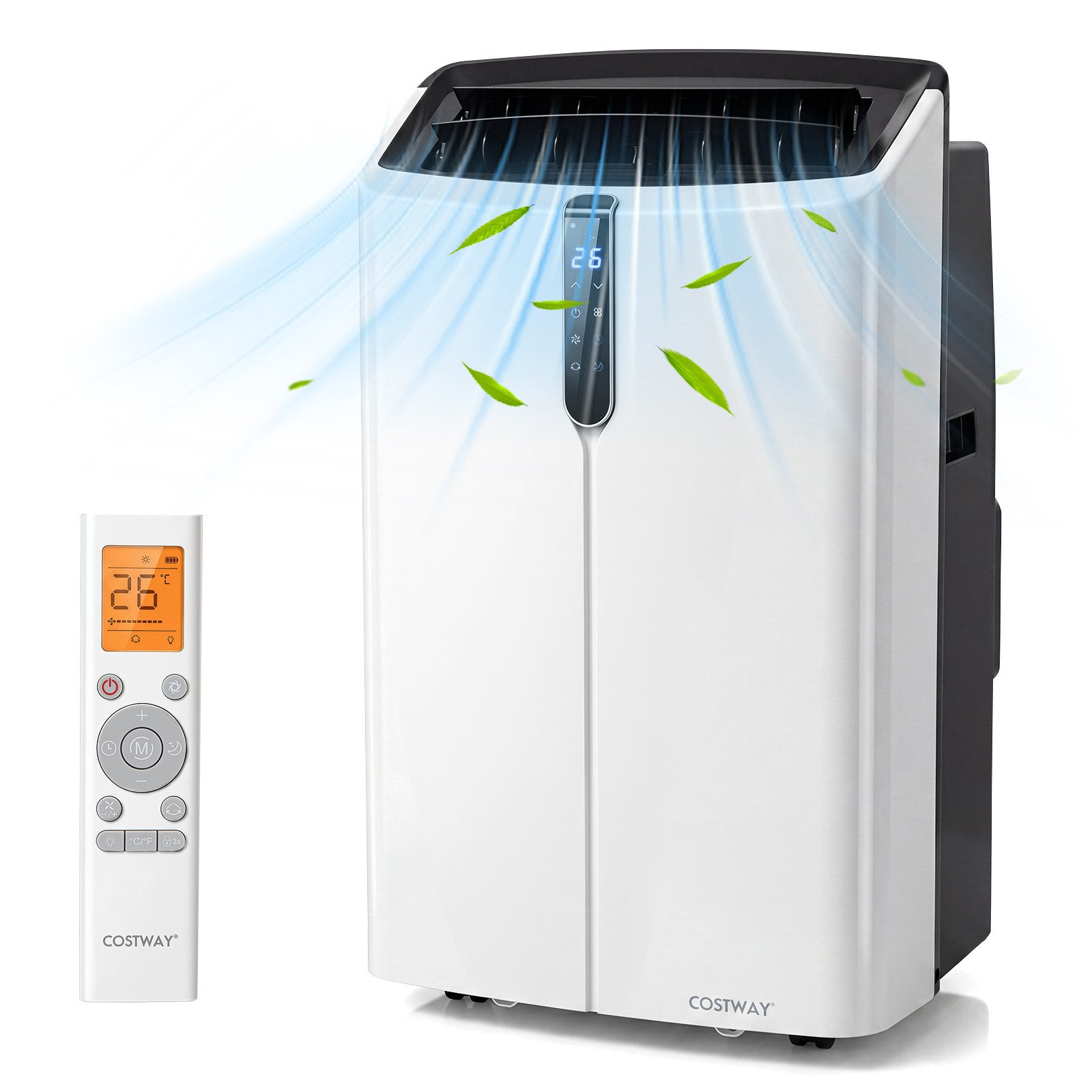 COSTWAY 4-in-1-Klimagerät, 12000BTU, mit Abluftschlauch & Wifi, bis 70 m²