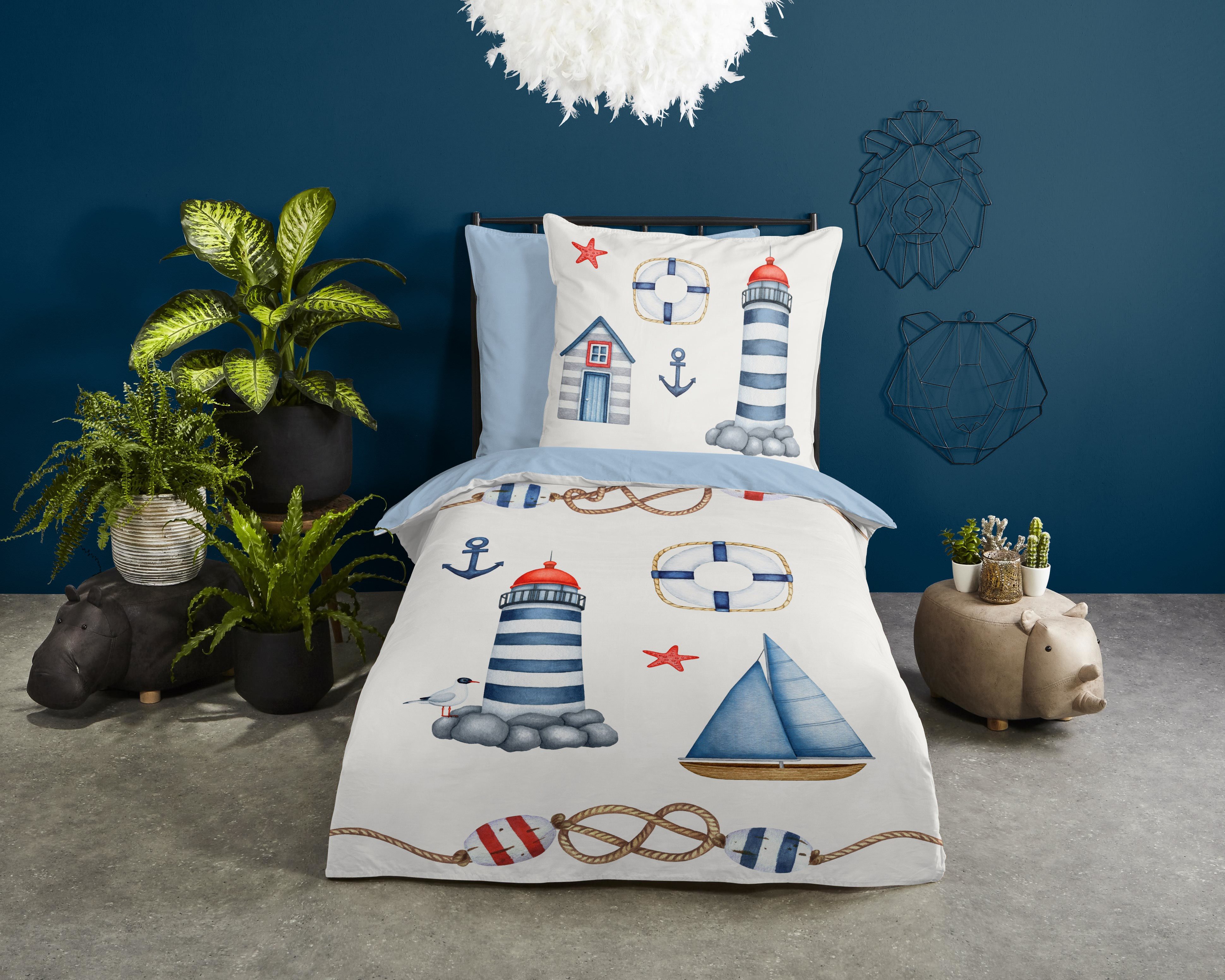 PURE luxury collection Kinderbettwäsche Maritime, Microfaser, günstig online kaufen