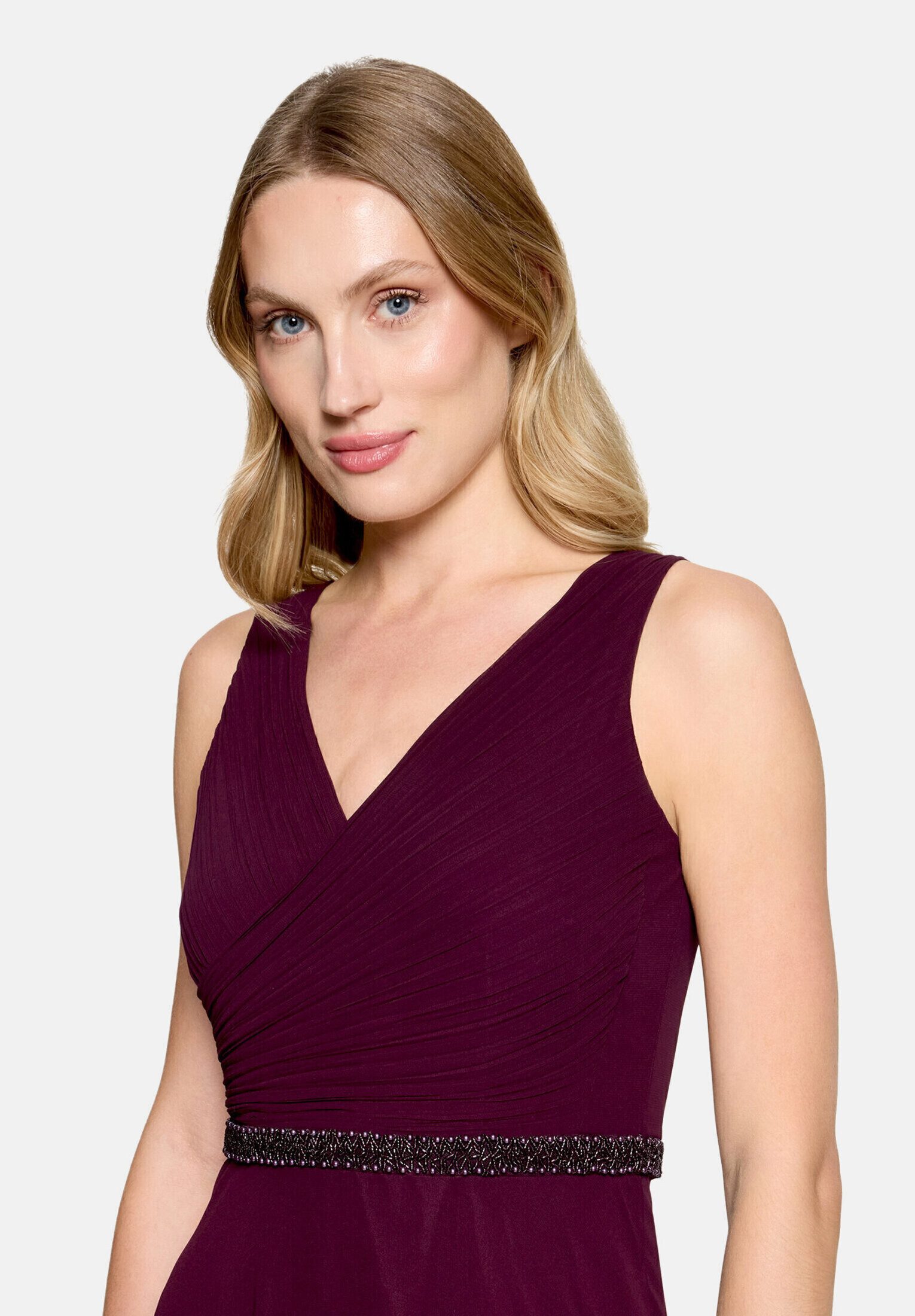 Vera Mont Abendkleid Damen mit Plissee Dekoelemente